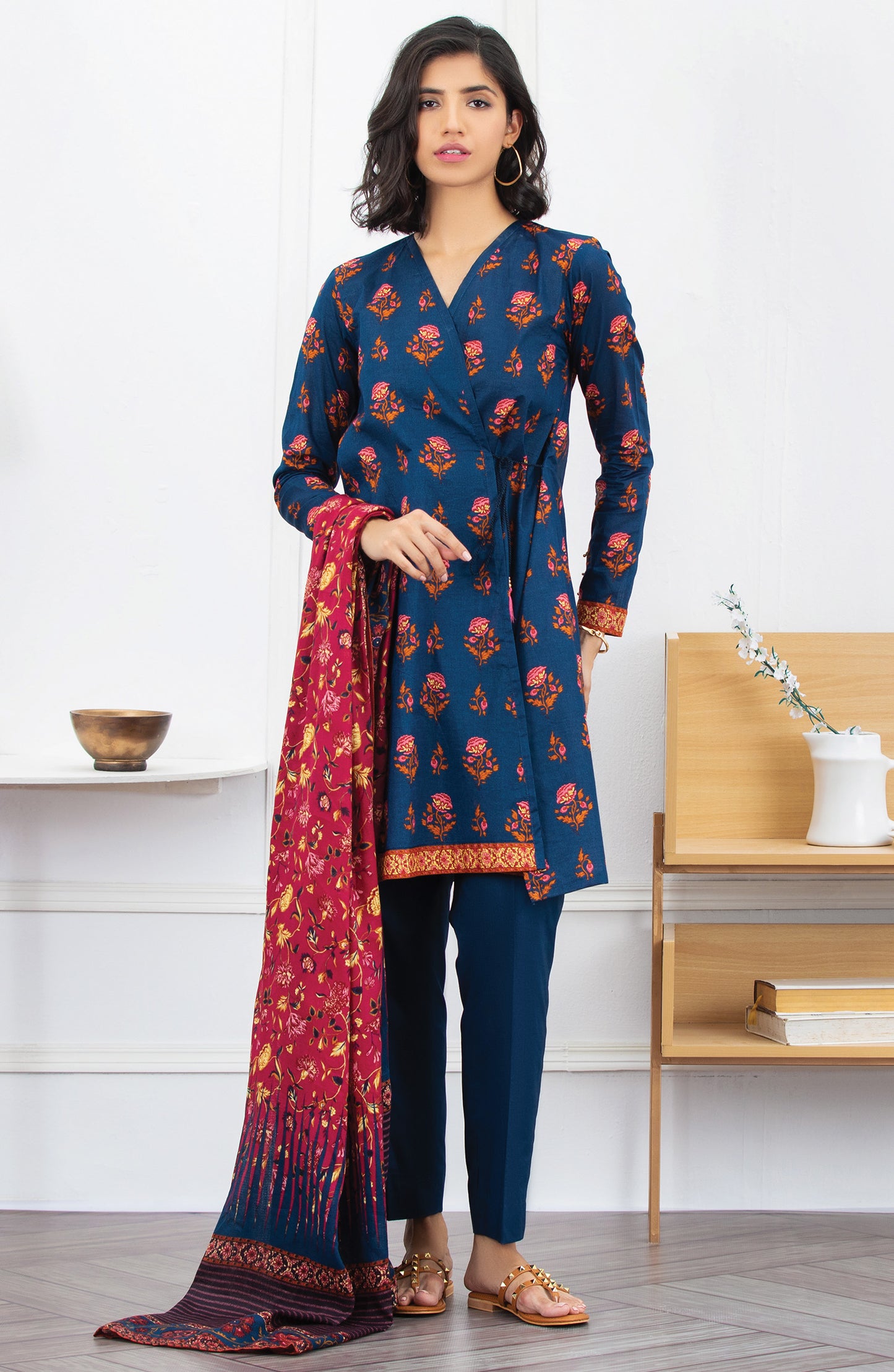 Unstitched 3 Piece Printed Lawn Suit