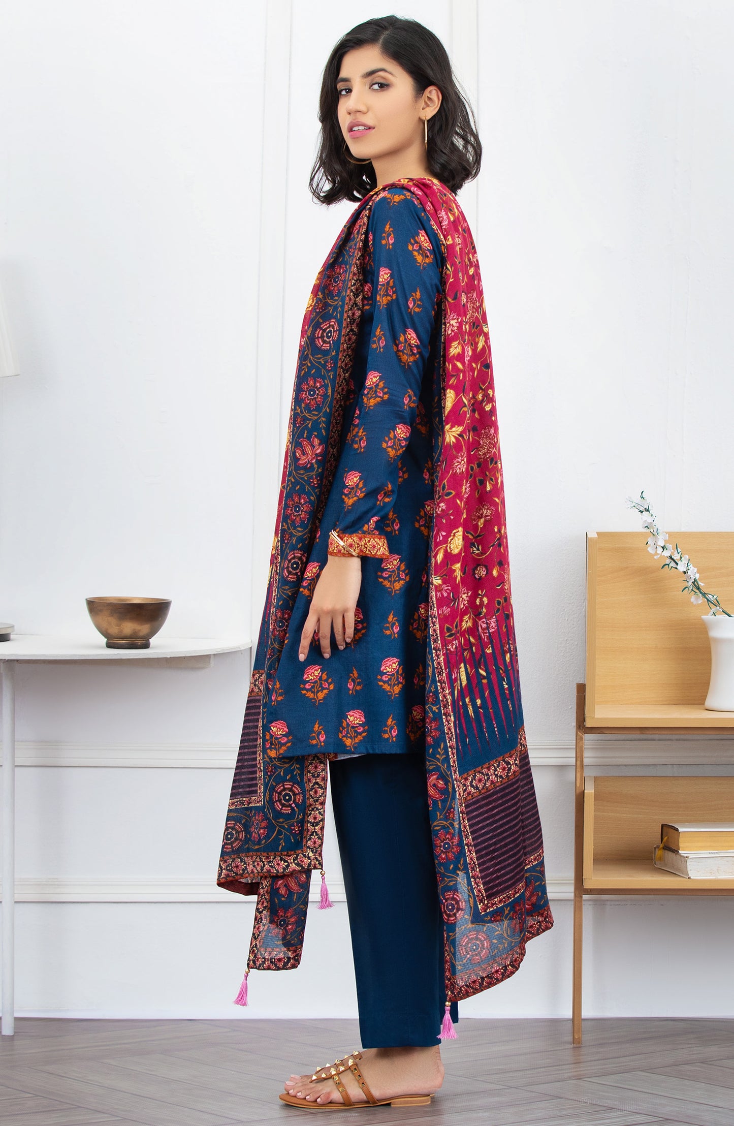 Unstitched 3 Piece Printed Lawn Suit