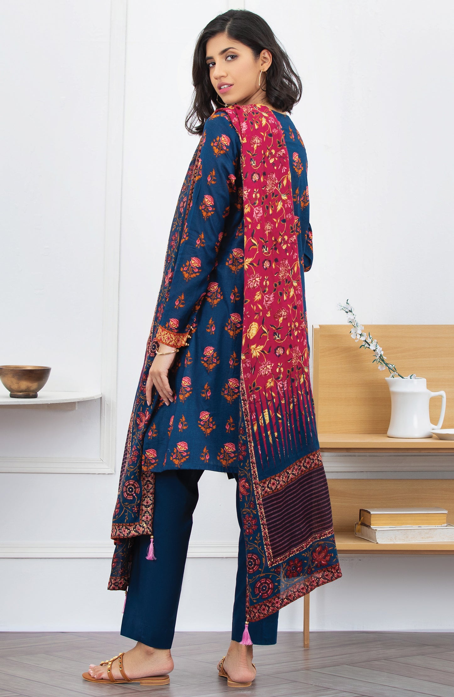 Unstitched 3 Piece Printed Lawn Suit
