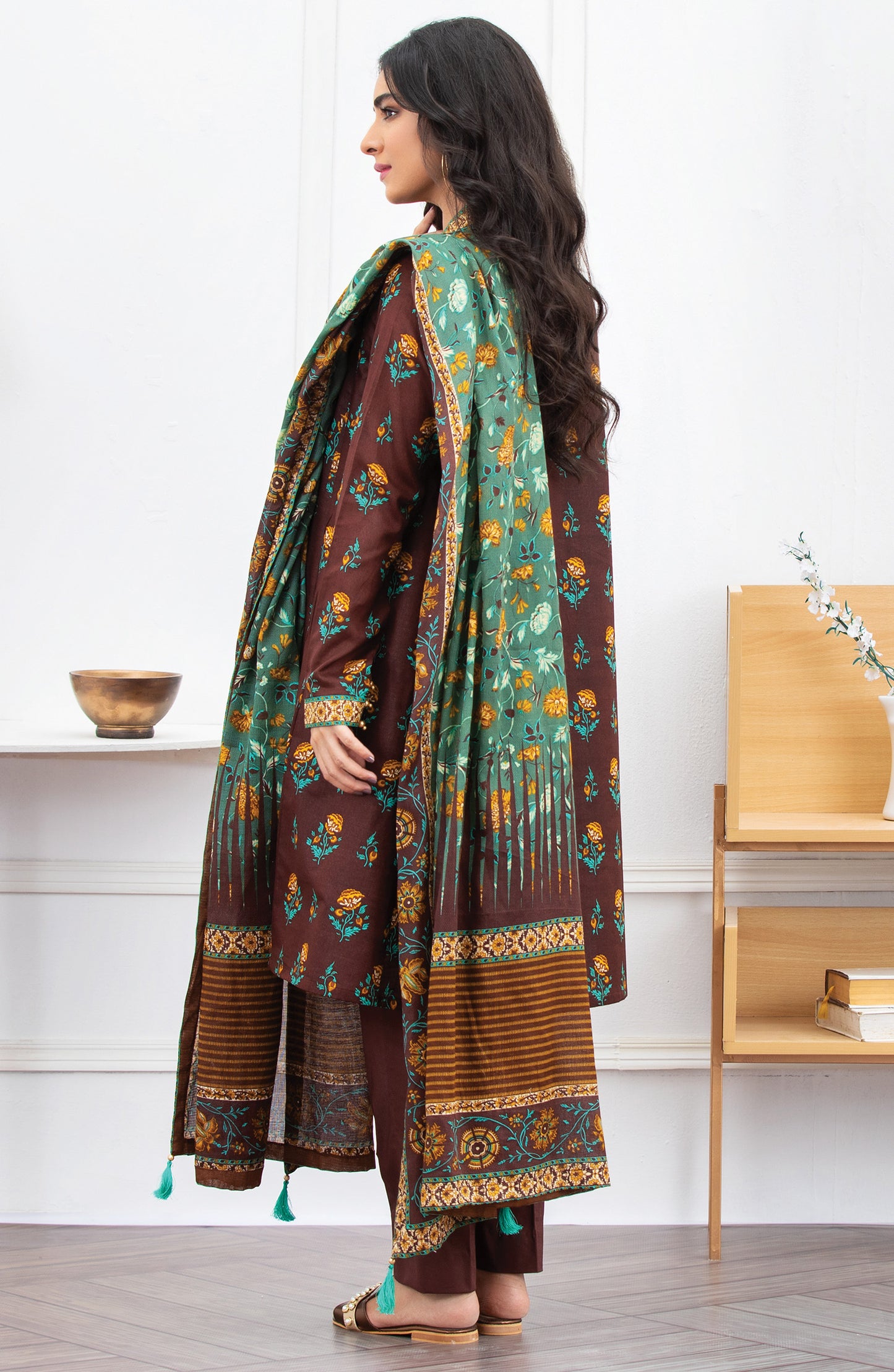 Unstitched 3 Piece Printed Lawn Suit