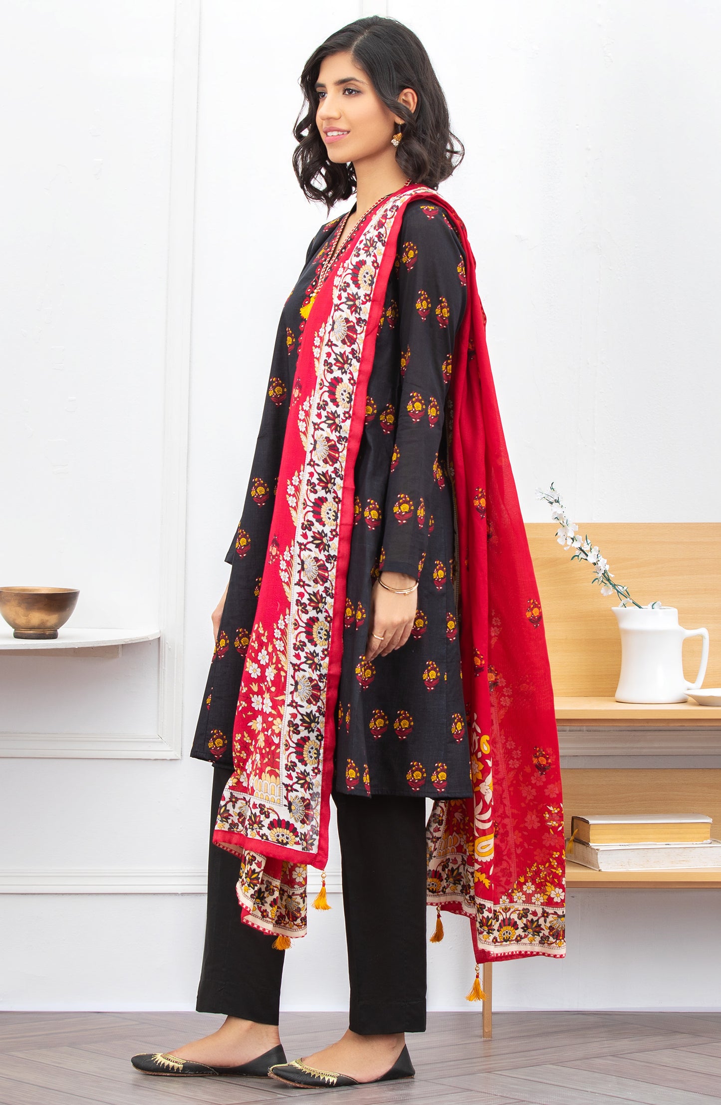 Unstitched 3 Piece Printed Lawn Suit