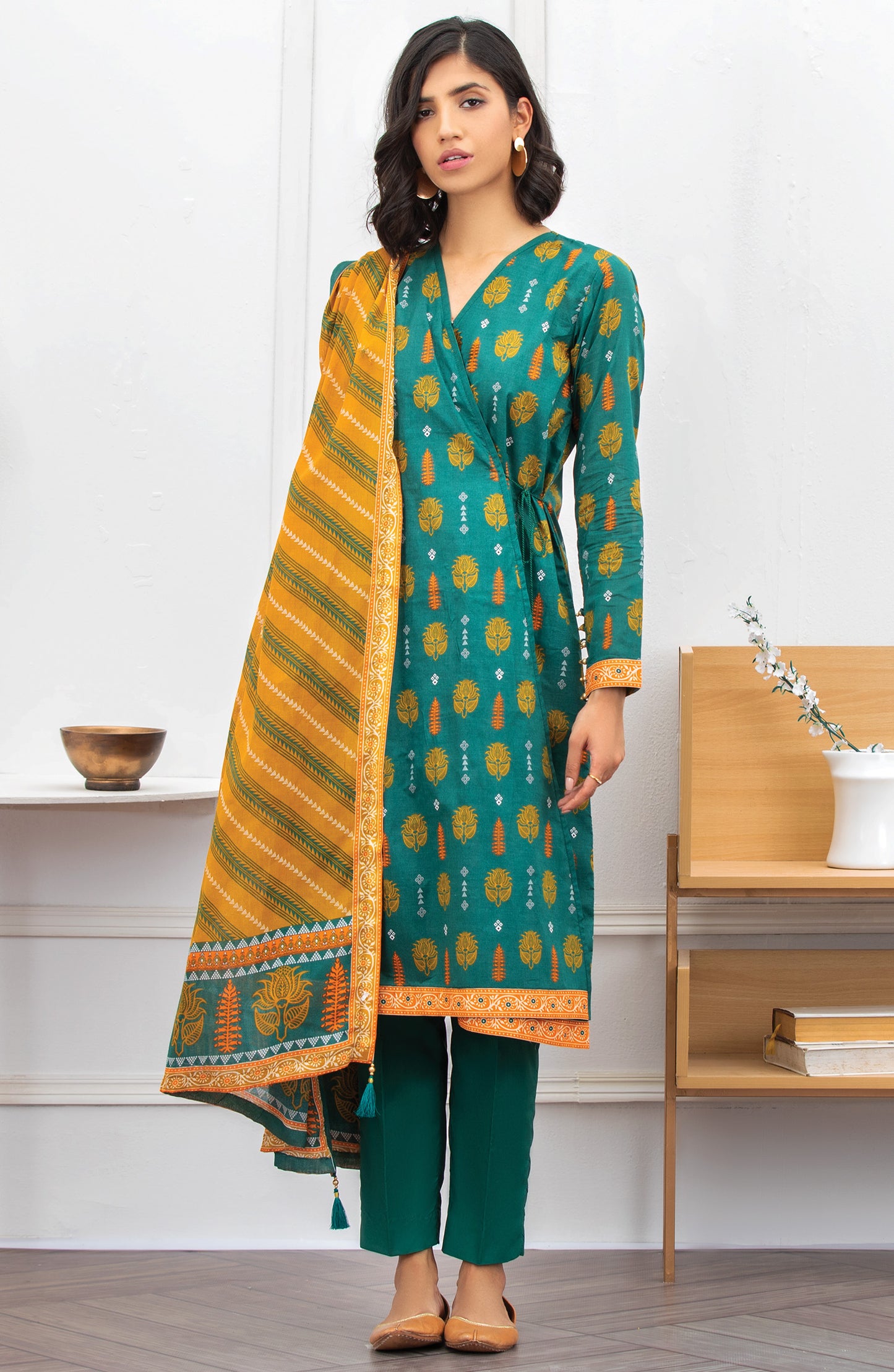 Unstitched 3 Piece Printed Lawn Suit