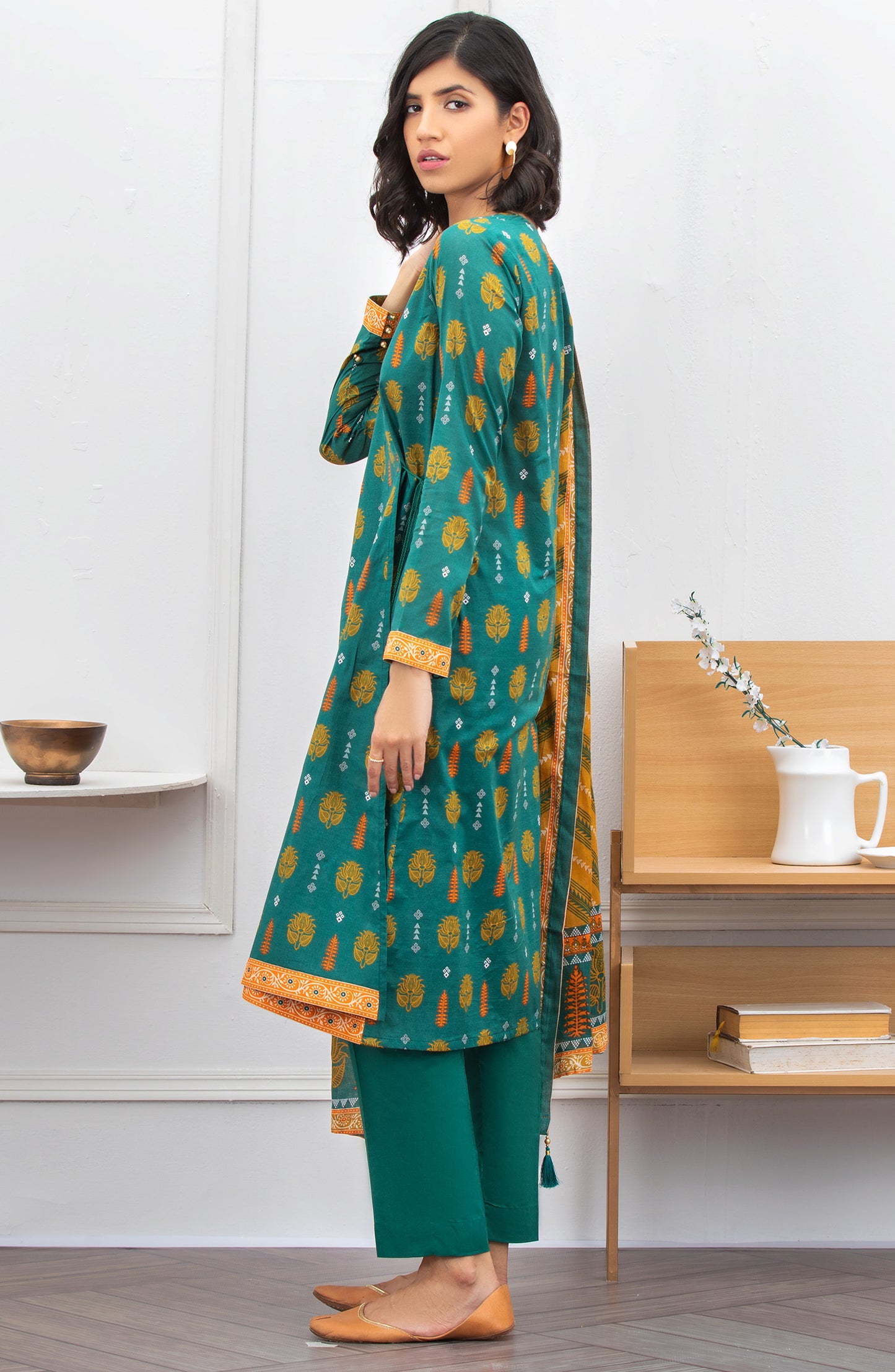 Unstitched 3 Piece Printed Lawn Suit