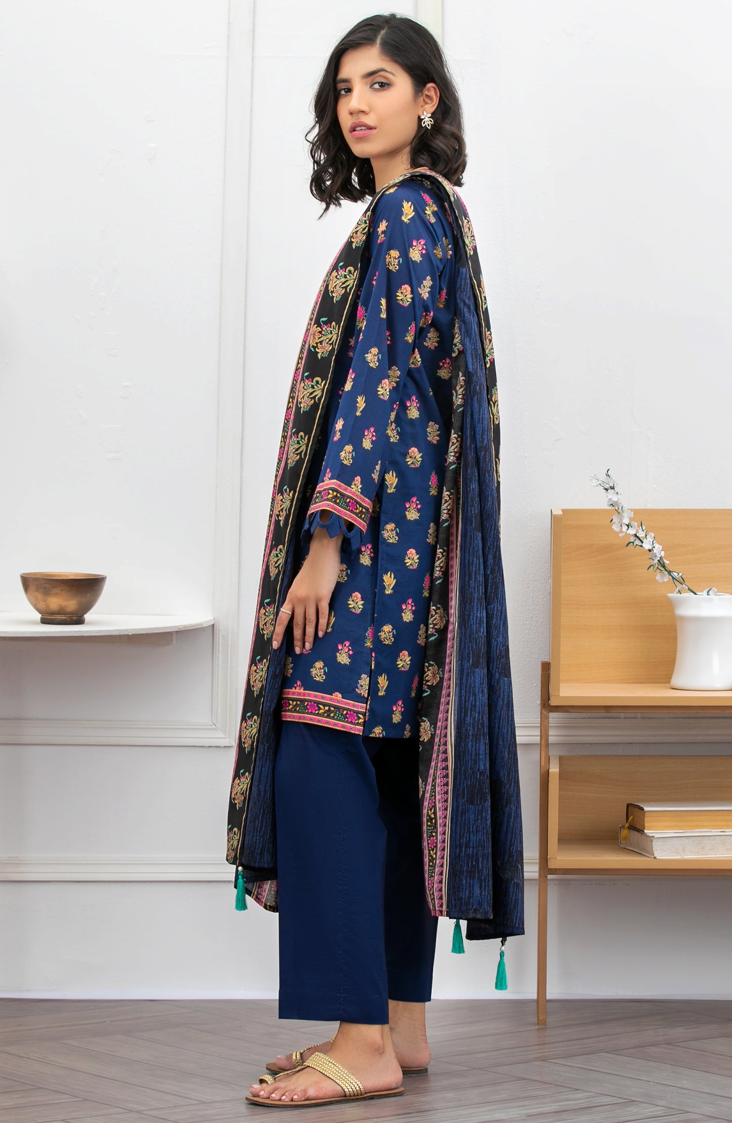 Unstitched 3 Piece Printed Lawn Suit