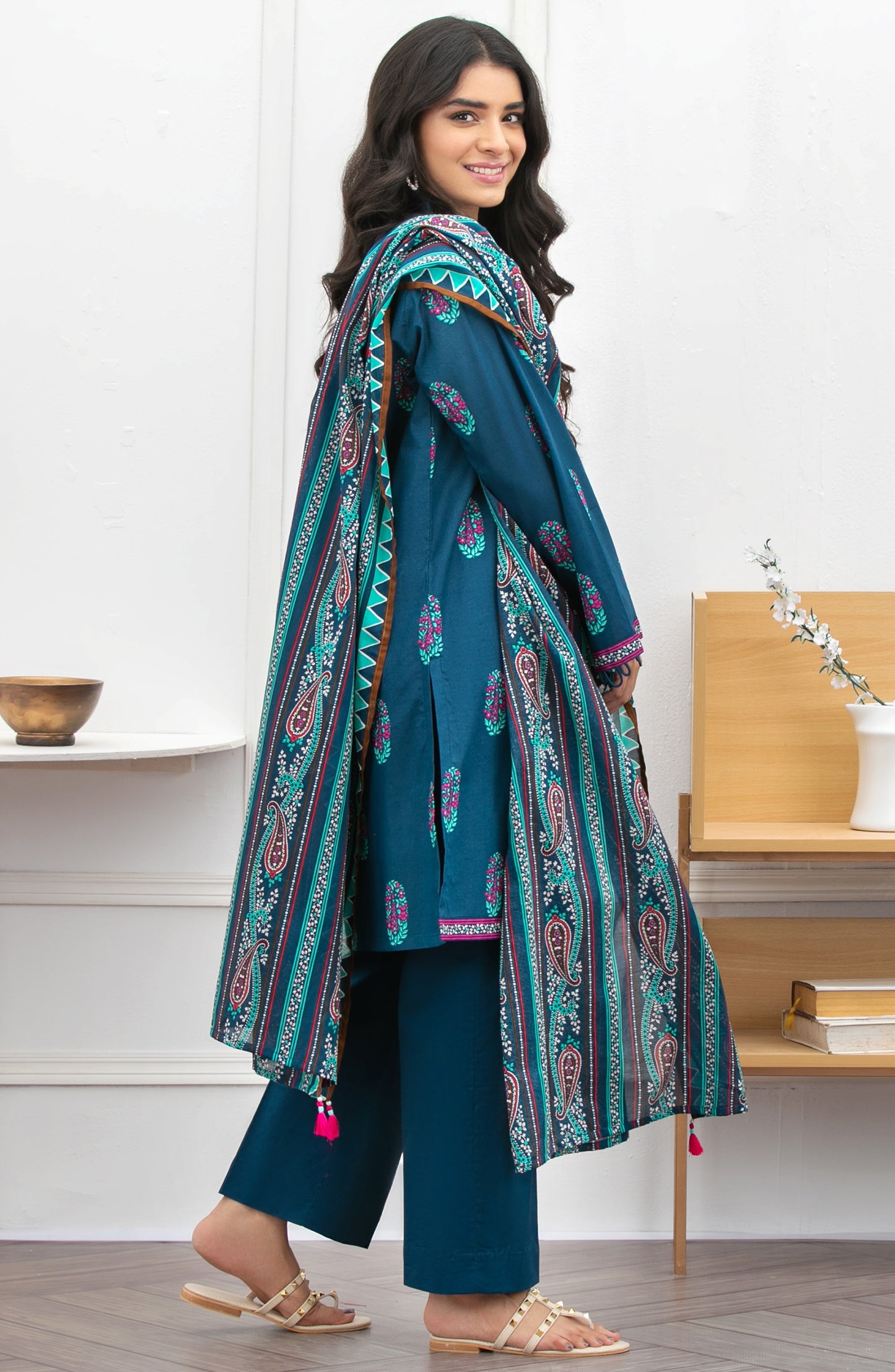 Unstitched 3 Piece Printed Lawn Suit