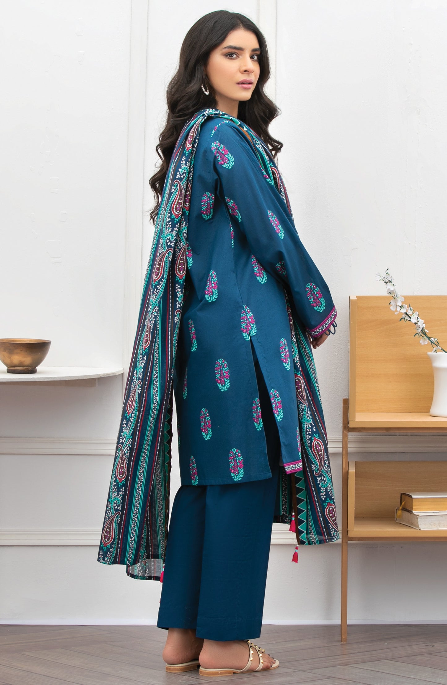 Unstitched 3 Piece Printed Lawn Suit