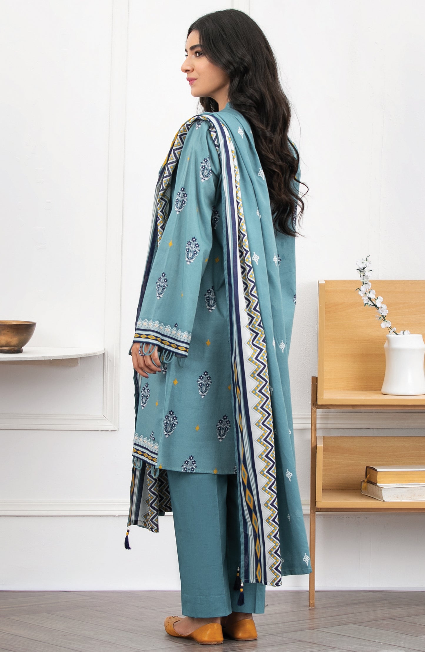 Unstitched 3 Piece Printed Lawn Suit