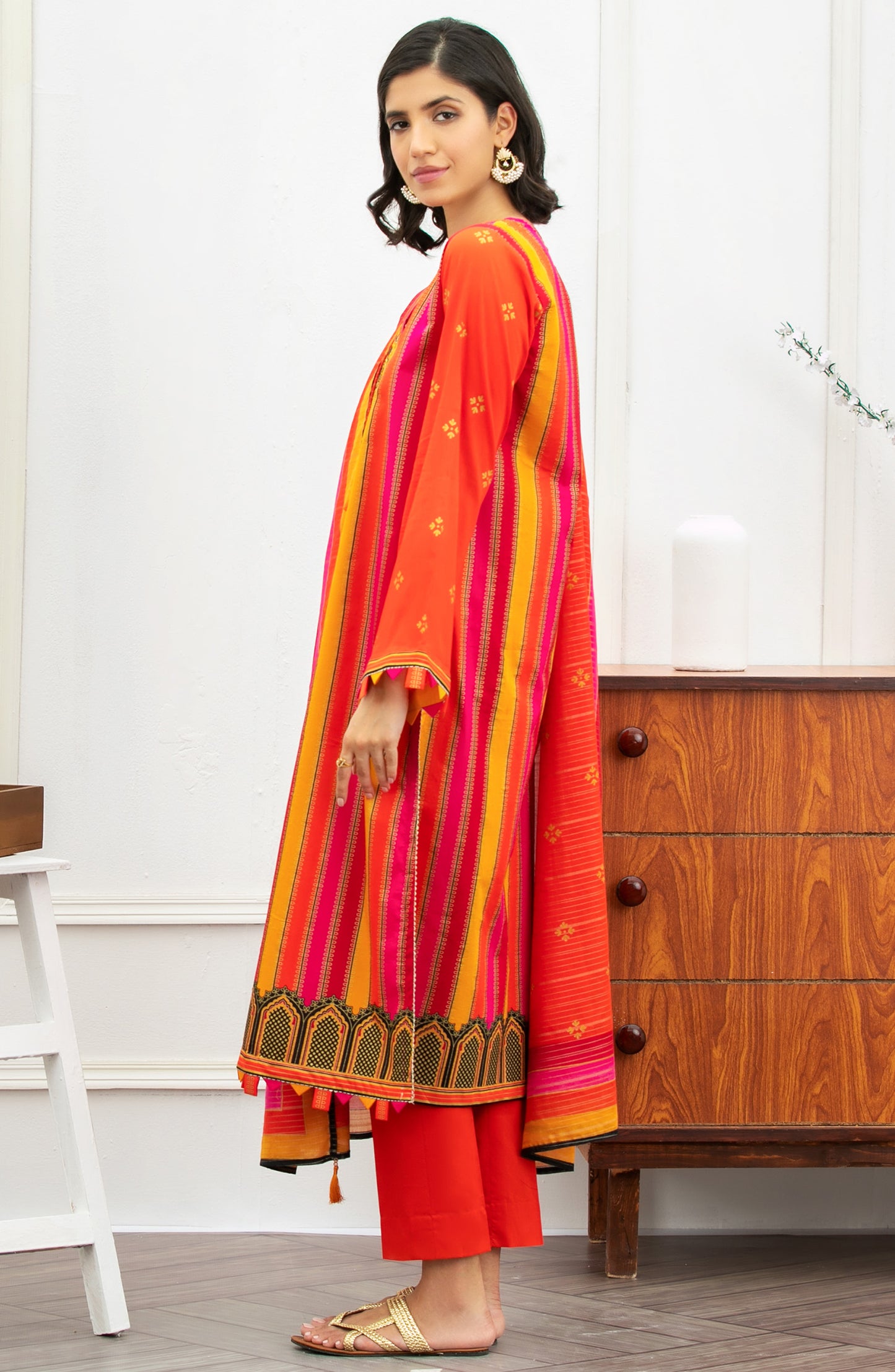 Unstitched 3 Piece Embroidered Lawn Suit