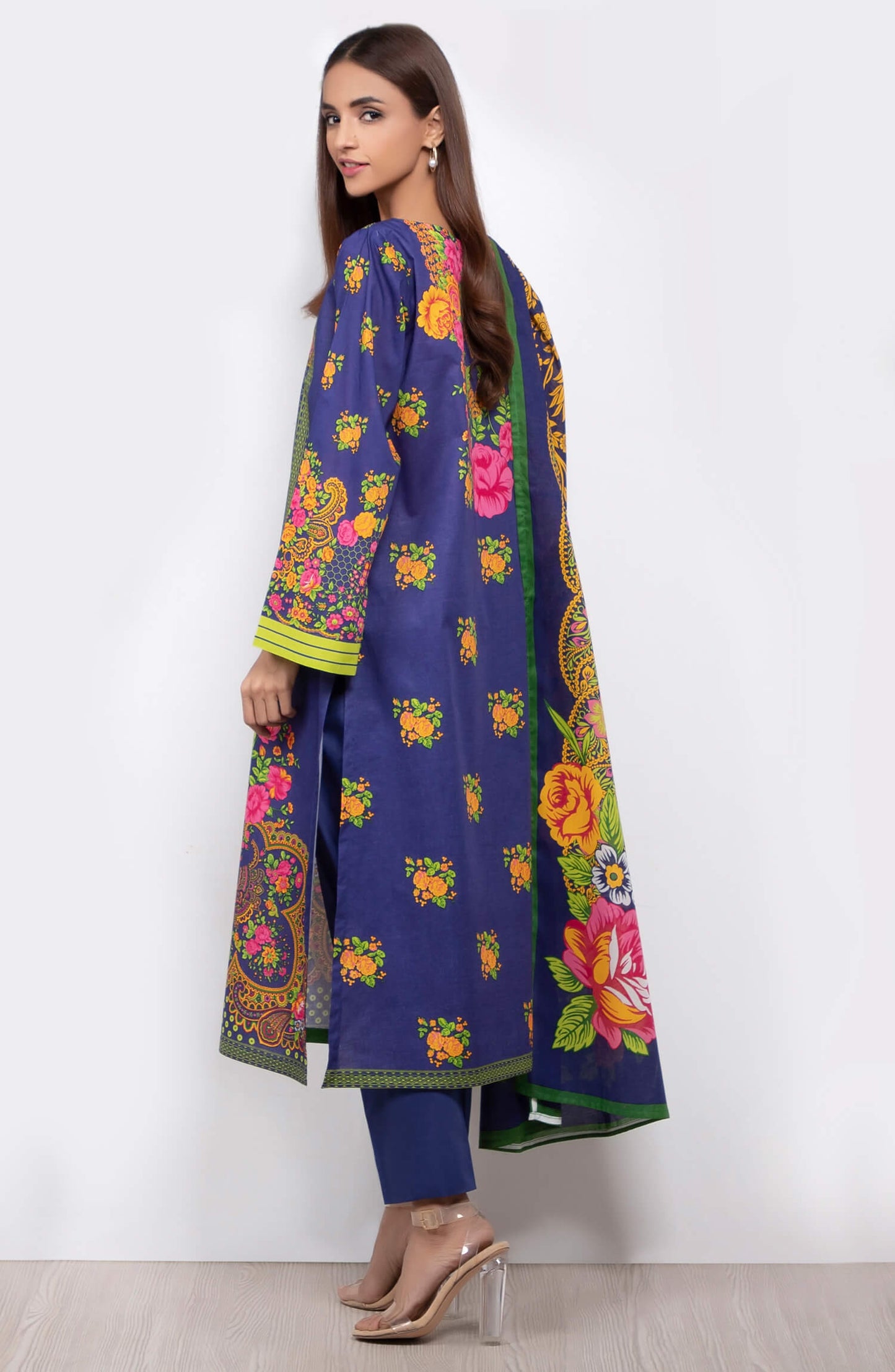 Unstitched 3 Piece Printed Lawn Suit