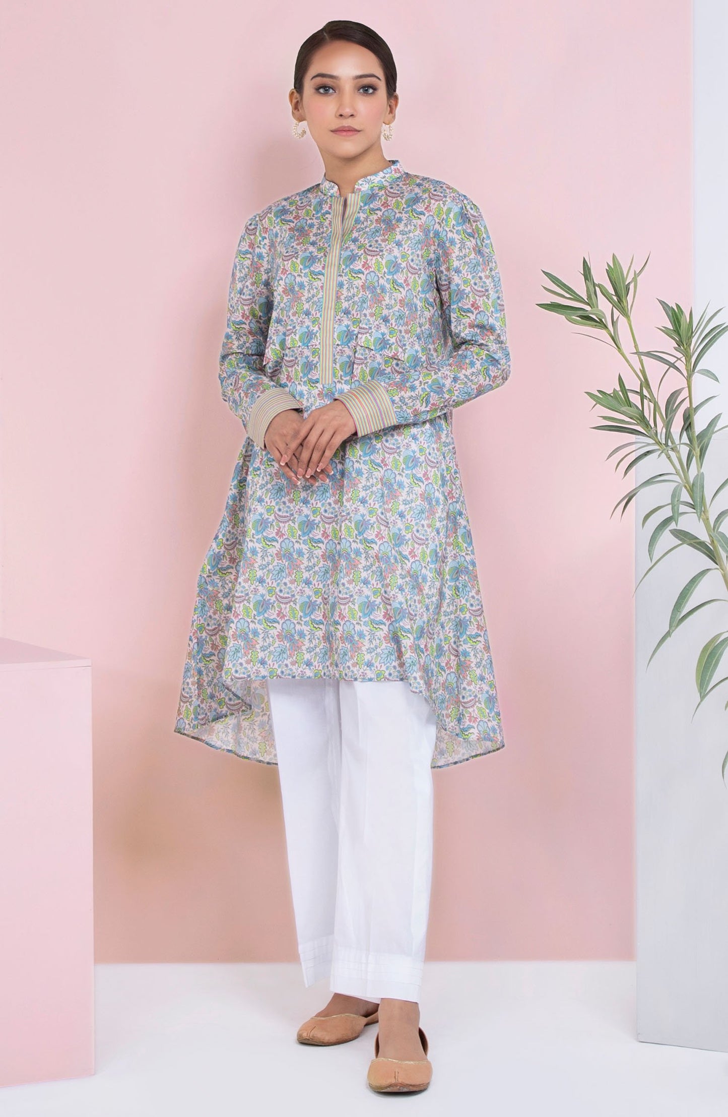 Unstitched 1 Piece Printed Lawn Shirt