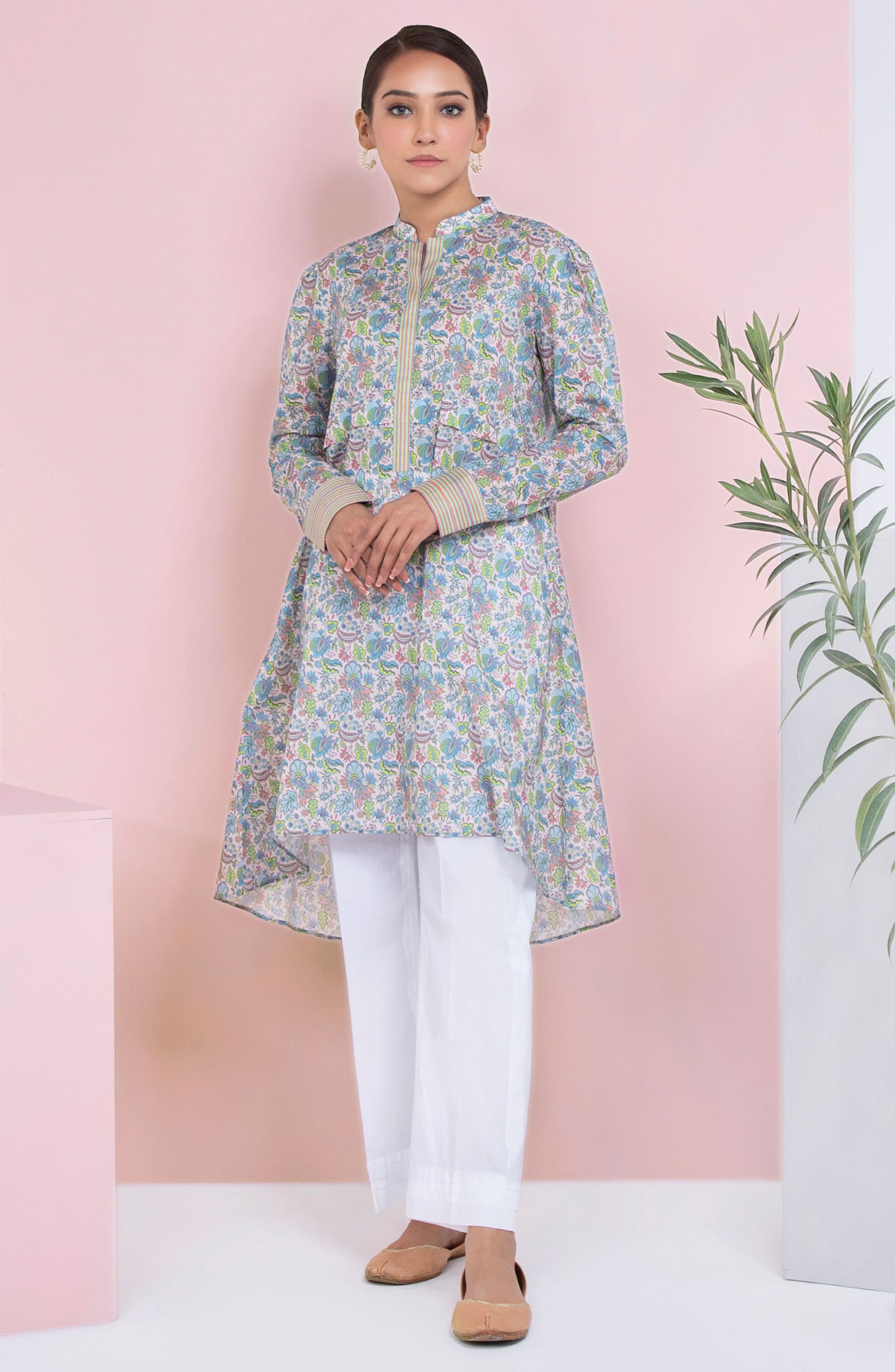 Unstitched 1 Piece Printed Lawn Shirt