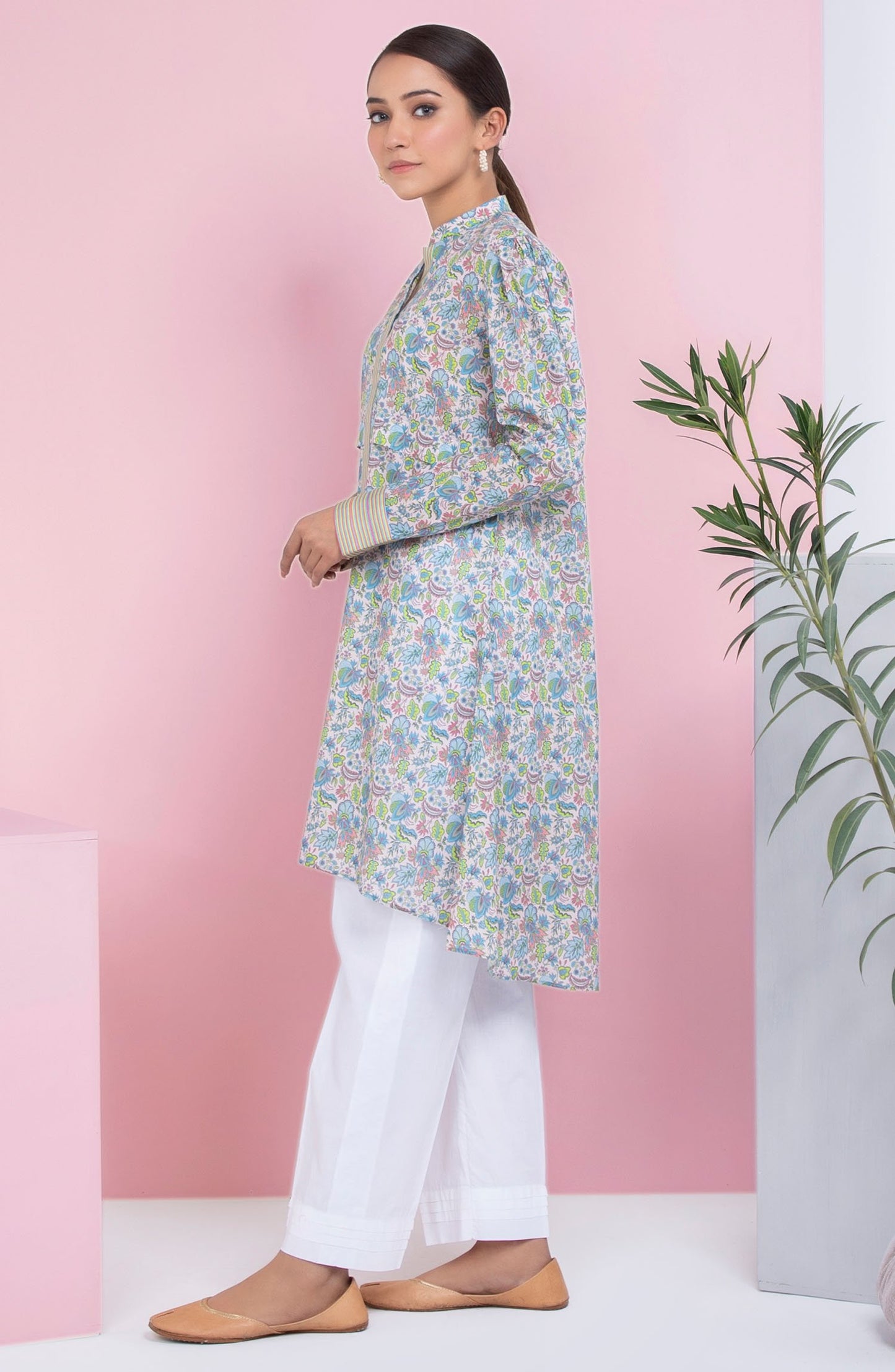 Unstitched 1 Piece Printed Lawn Shirt