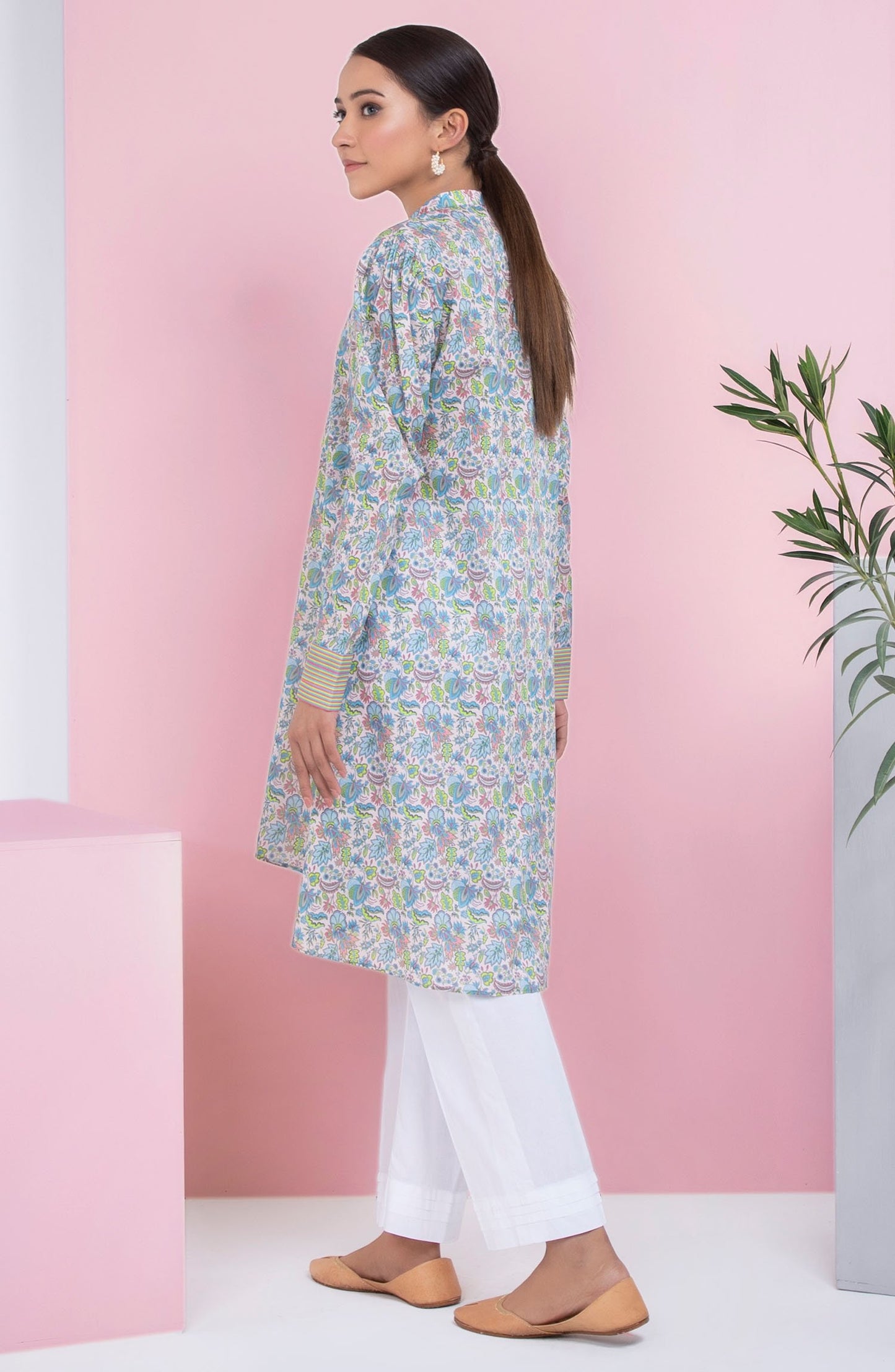 Unstitched 1 Piece Printed Lawn Shirt