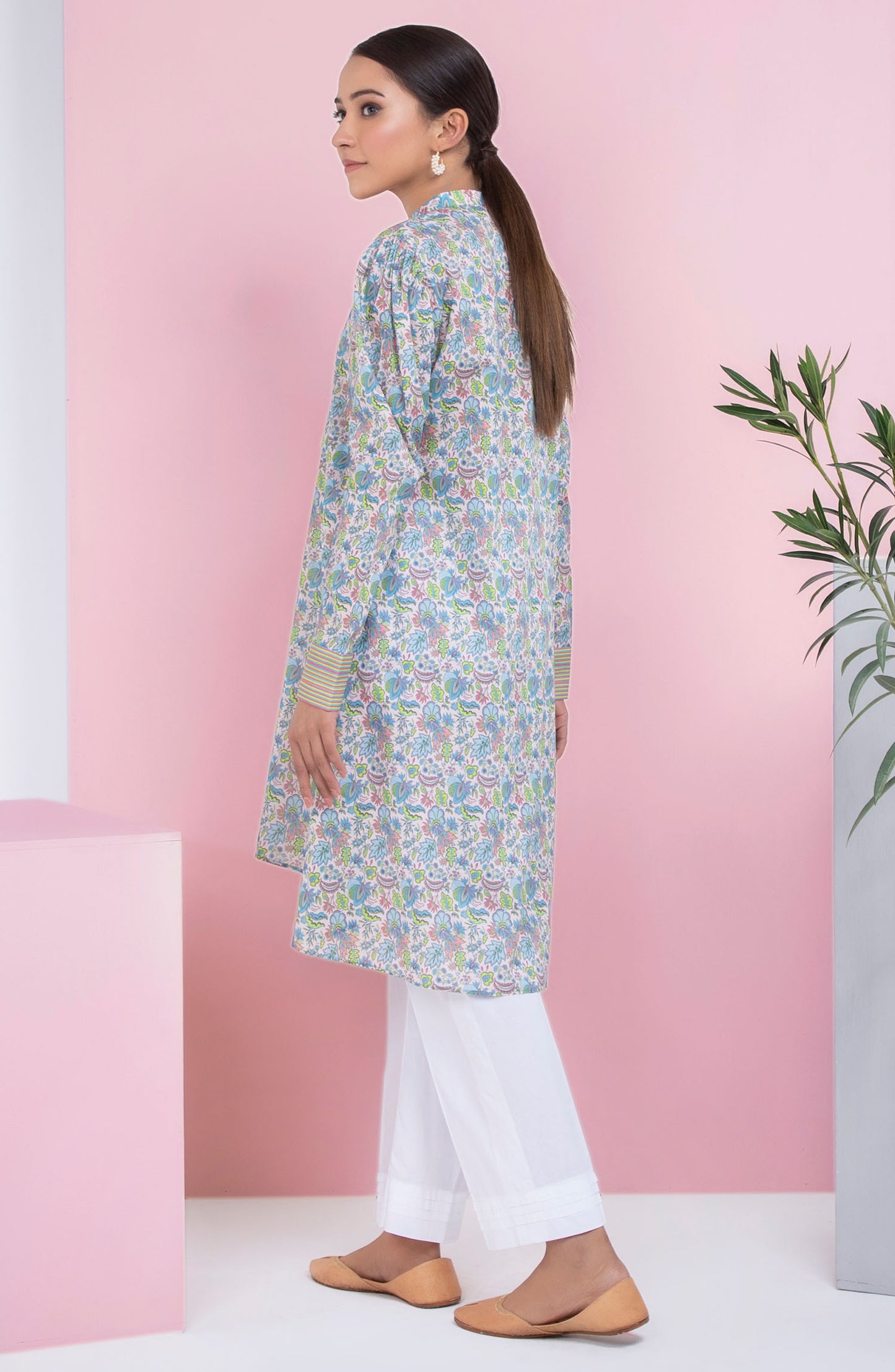 Unstitched 1 Piece Printed Lawn Shirt