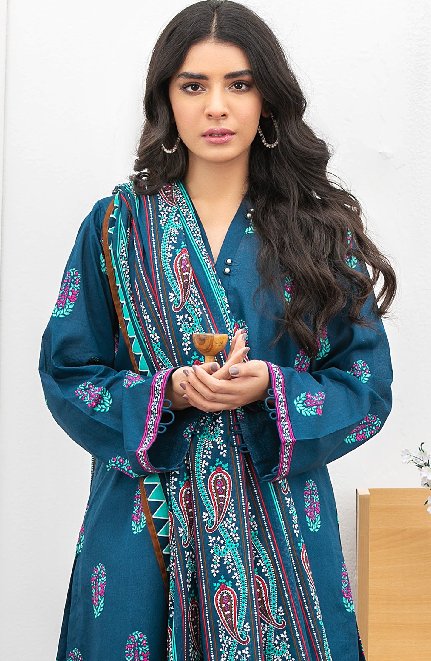 Unstitched 3 Piece Printed Lawn Suit