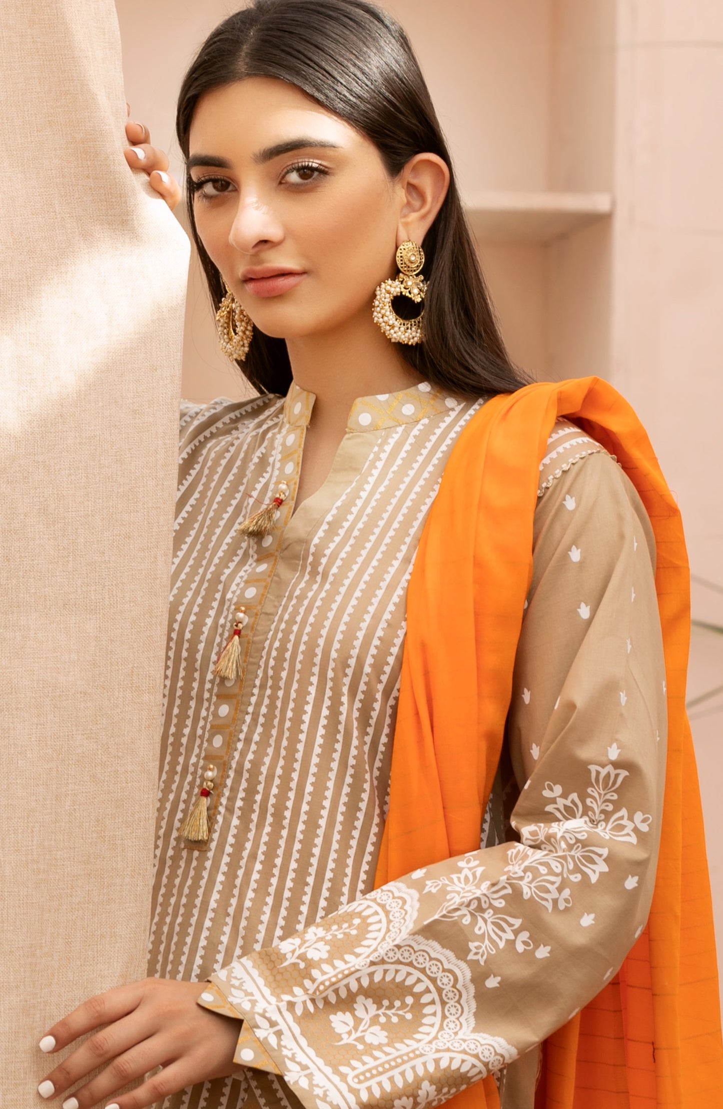 Unstitched 3 Piece Printed Lawn Suit