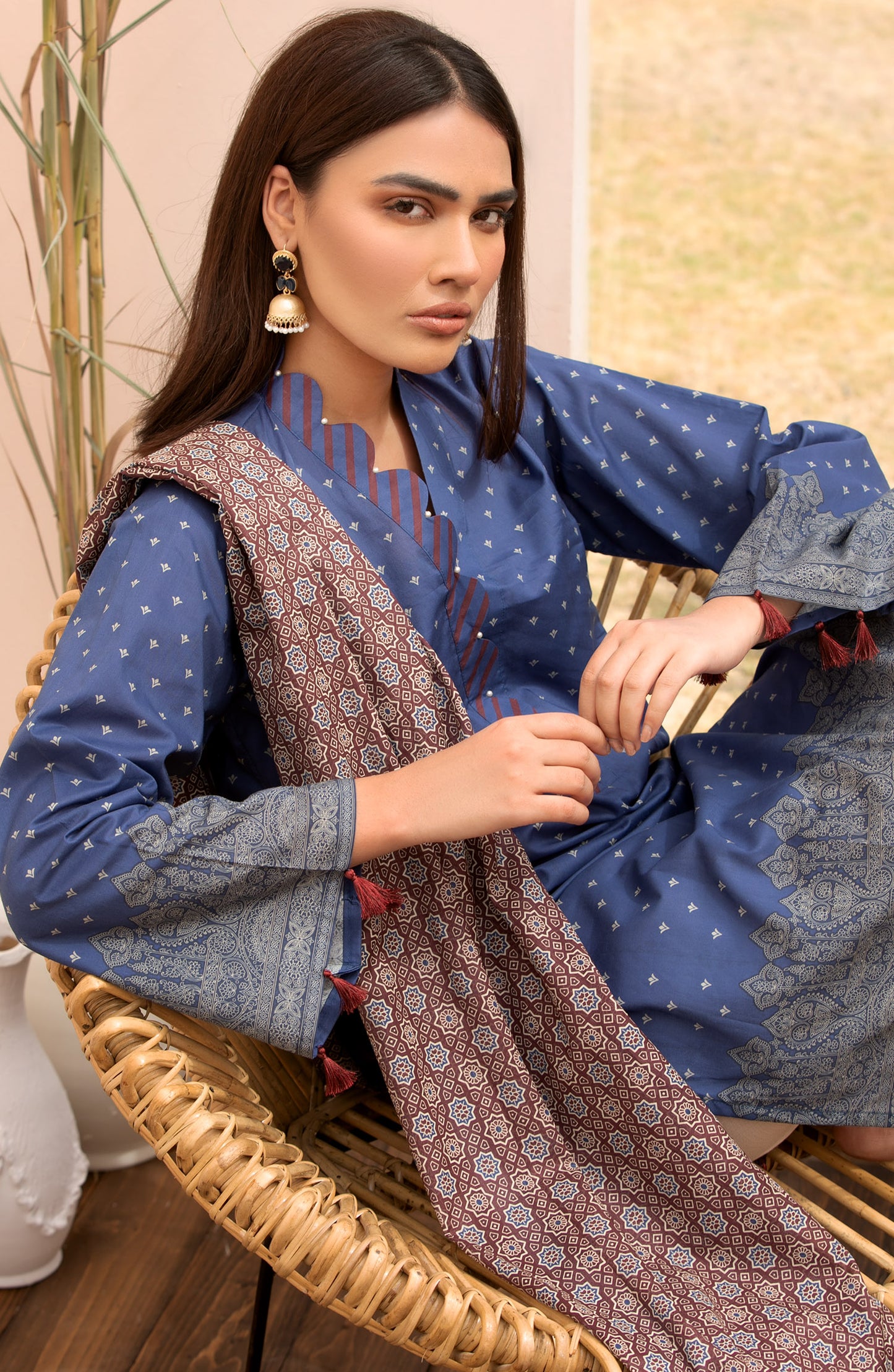 Unstitched 2 Piece Printed Lawn Shirt Dupatta