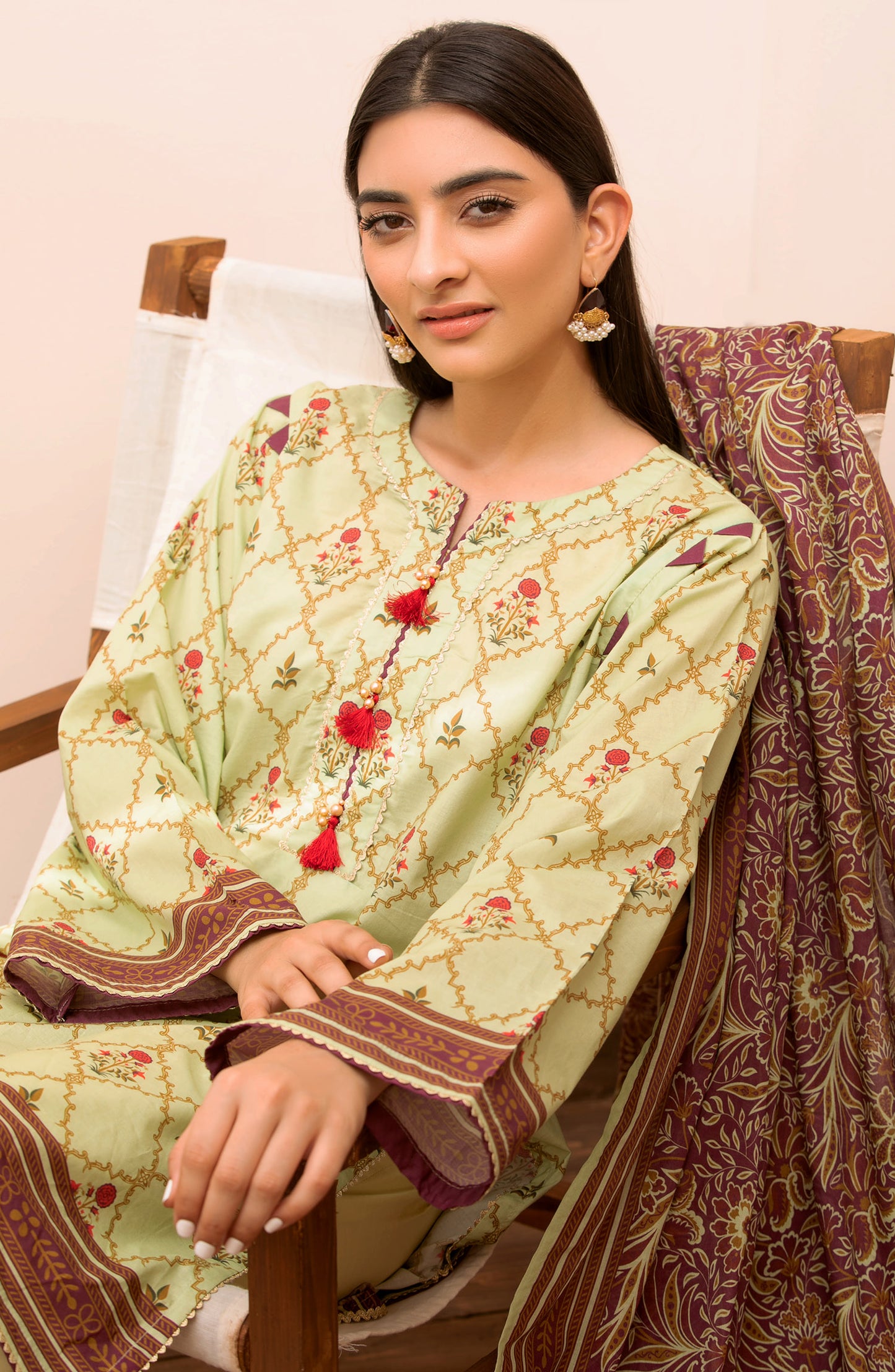 Unstitched 2 Piece Printed Lawn Shirt Dupatta