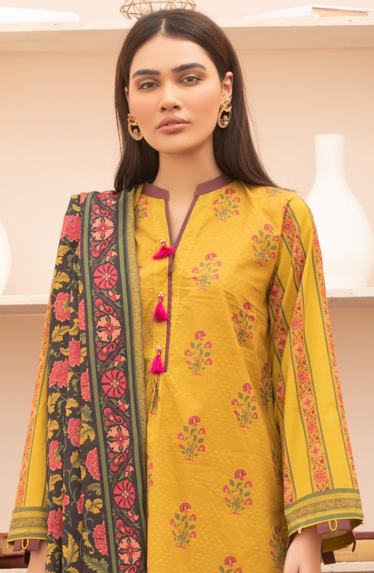 Unstitched 2 Piece Printed Lawn Shirt Dupatta