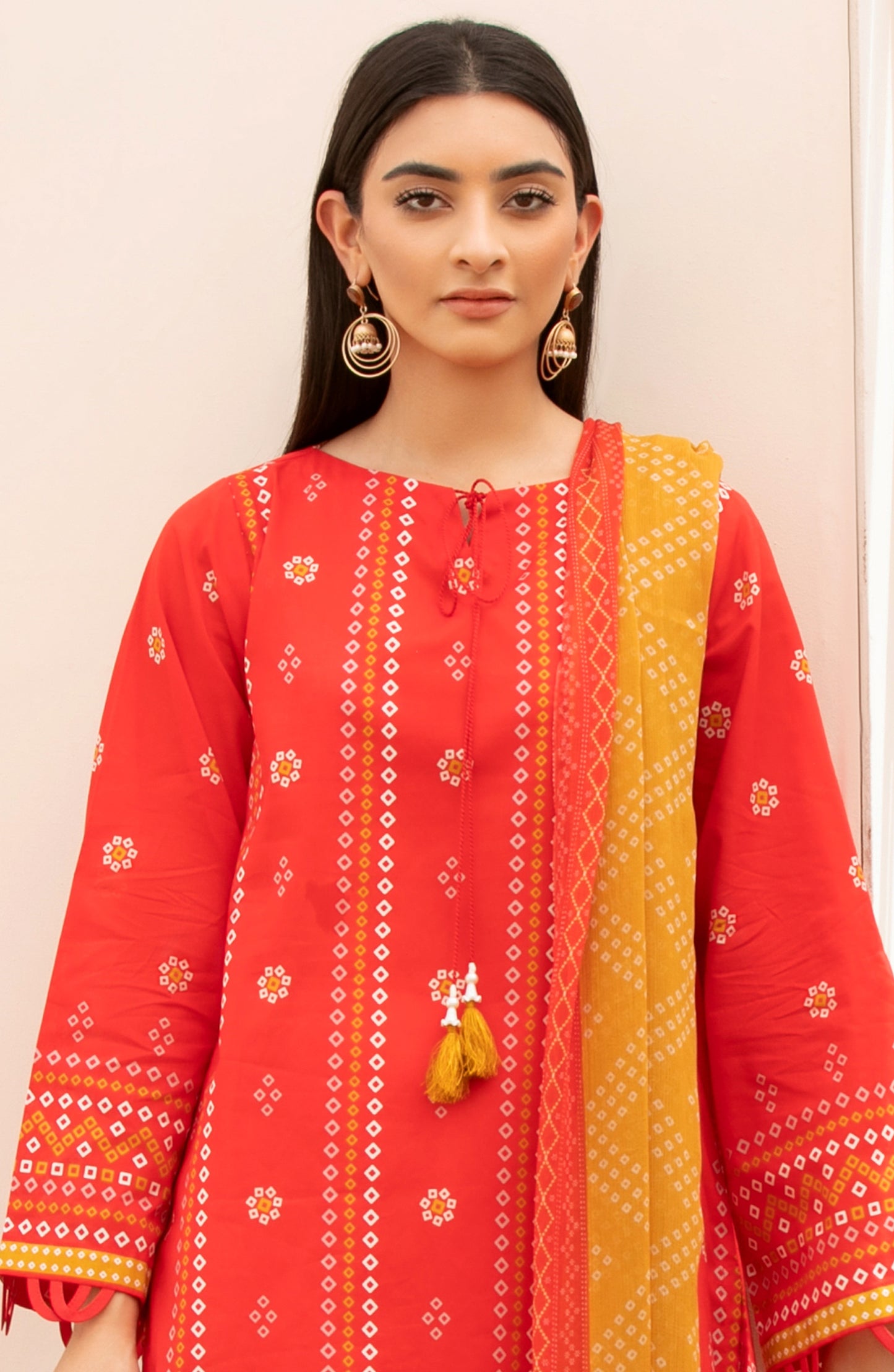 Unstitched 2 Piece Printed Lawn Shirt Chiffon Dupatta