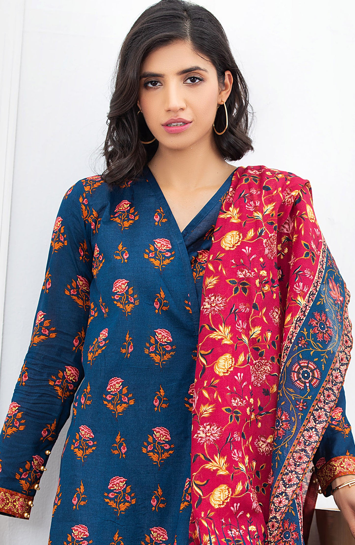 Unstitched 3 Piece Printed Lawn Suit