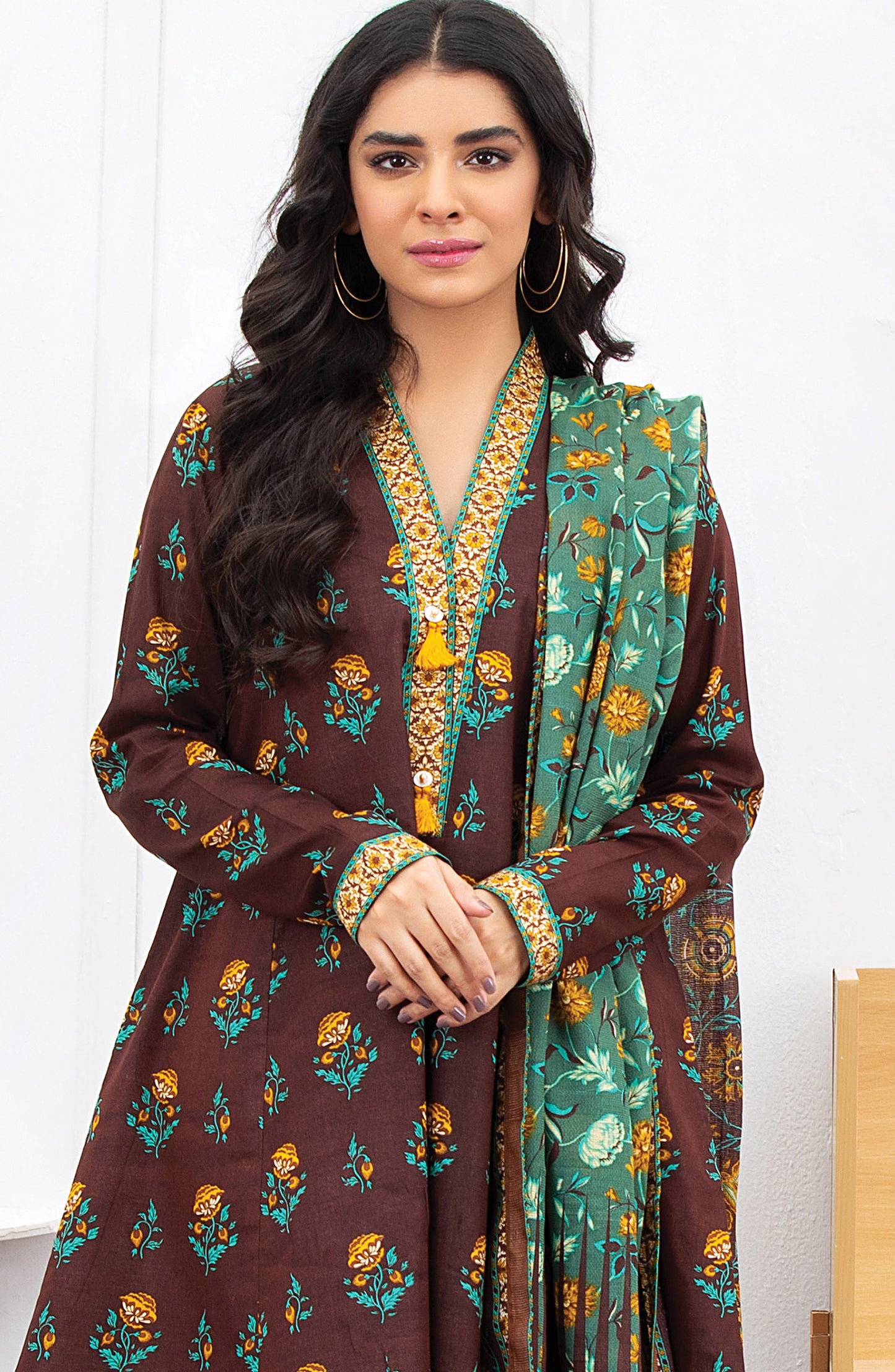 Unstitched 3 Piece Printed Lawn Suit