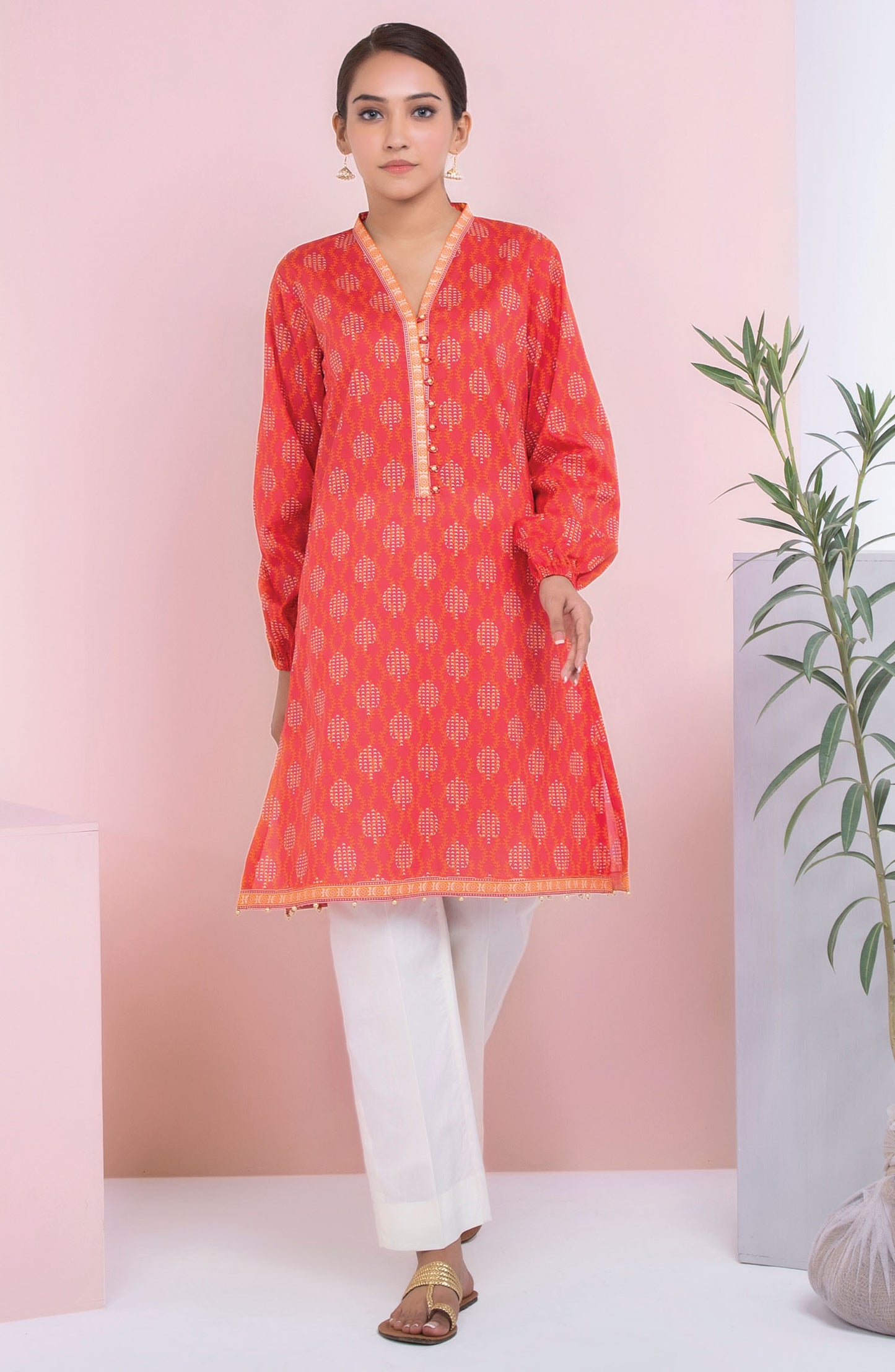 Unstitched 1 Piece Printed Lawn Shirt