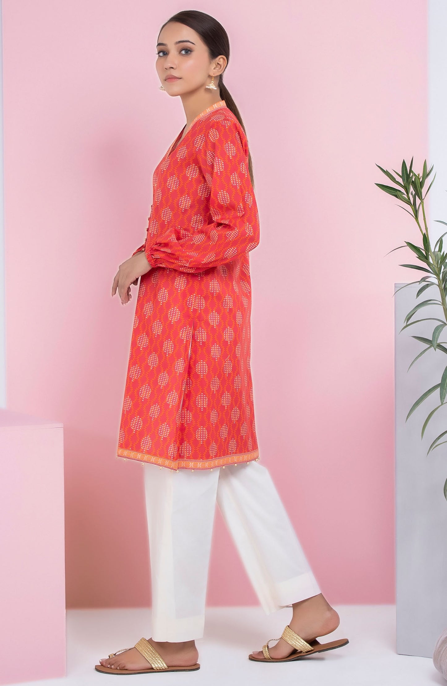 Unstitched 1 Piece Printed Lawn Shirt