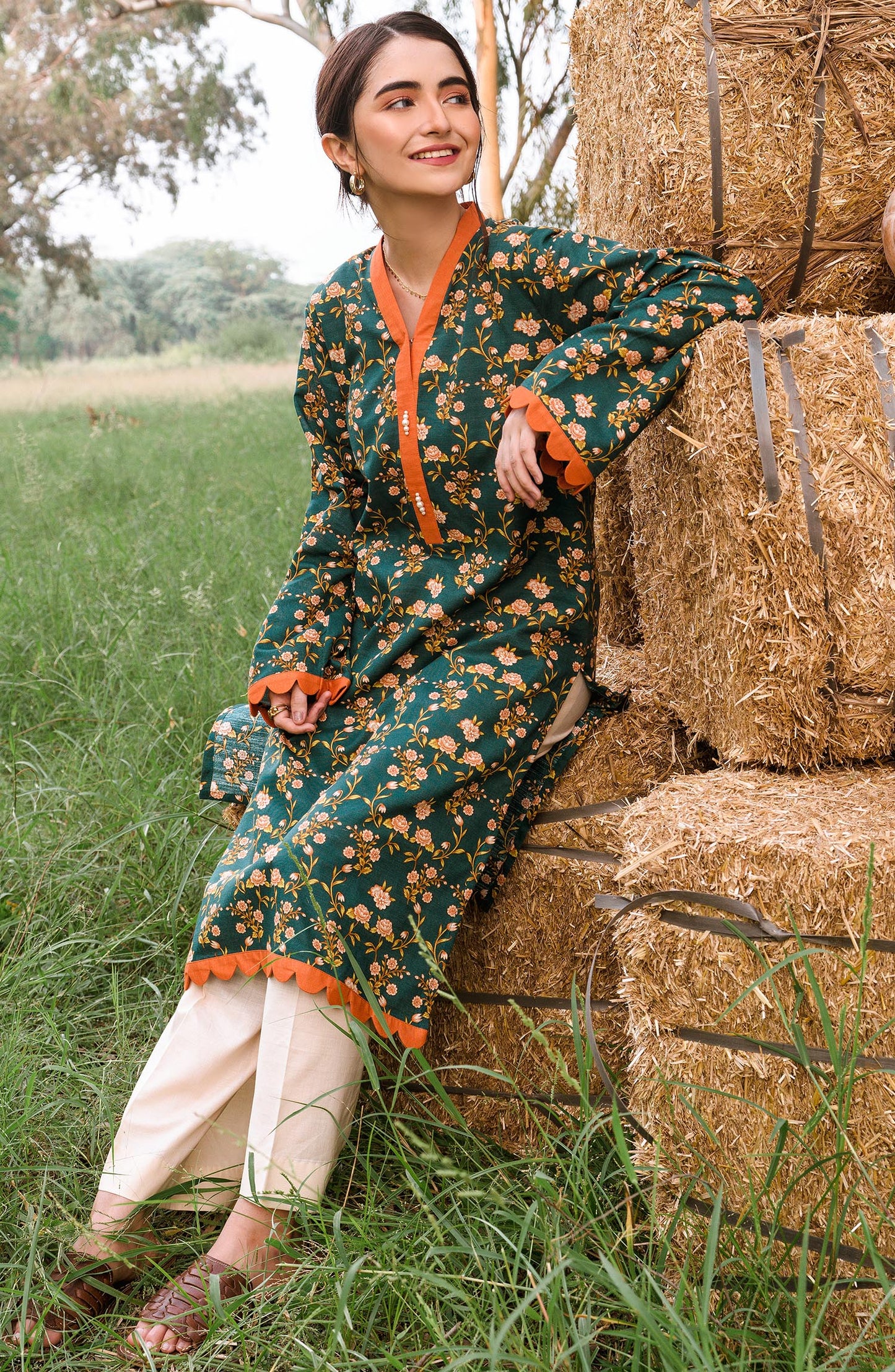 HCS-22-057/S GREEN LAWN SCSHIRT READY TO WEAR SHIRT