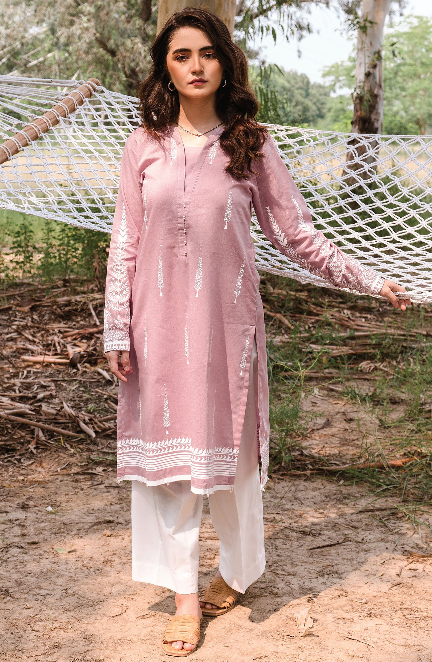 HCS-22-052/S DUSTY PINK LAWN SCSHIRT READY TO WEAR SHIRT