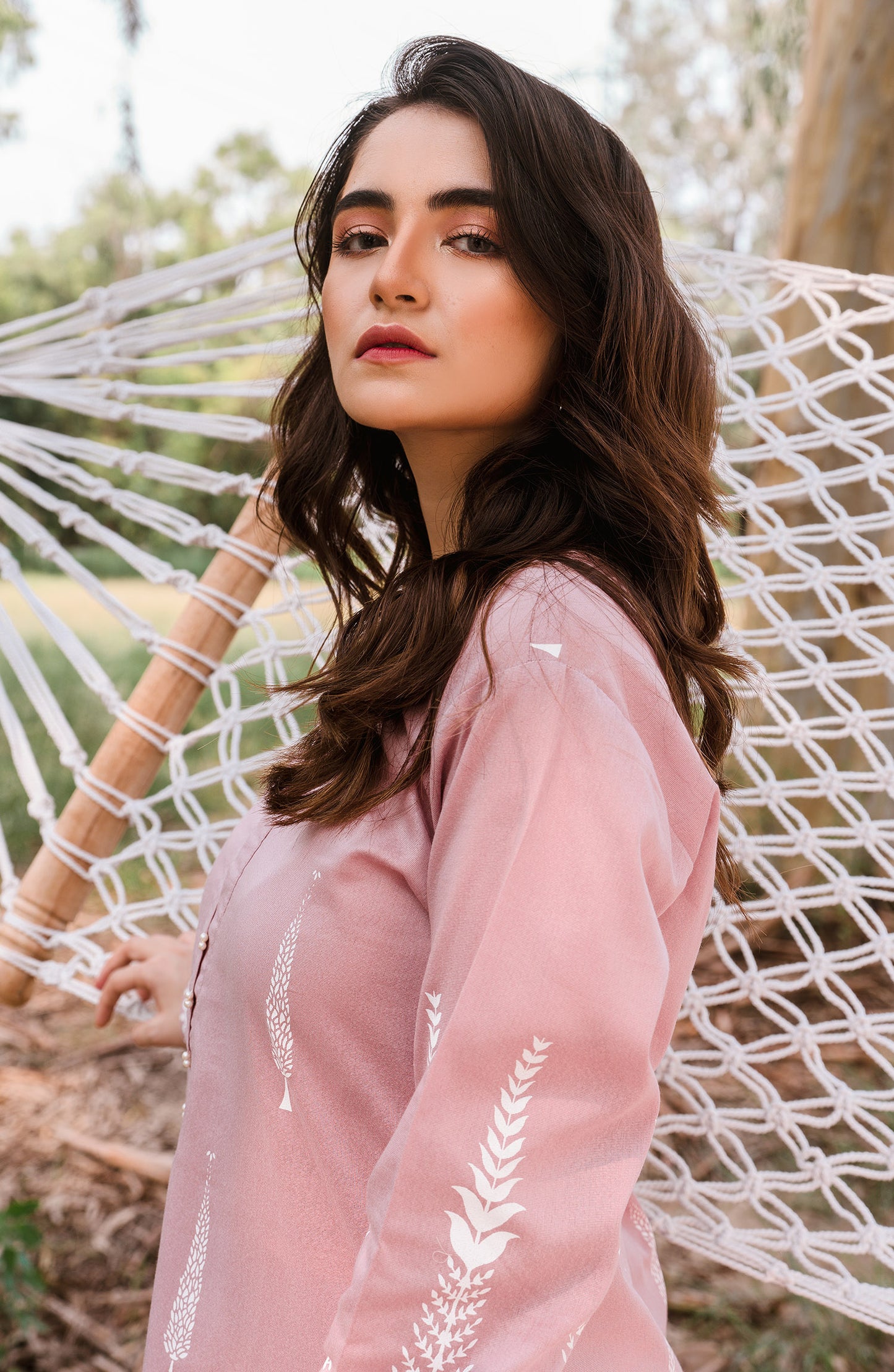 HCS-22-052/S DUSTY PINK LAWN SCSHIRT READY TO WEAR SHIRT