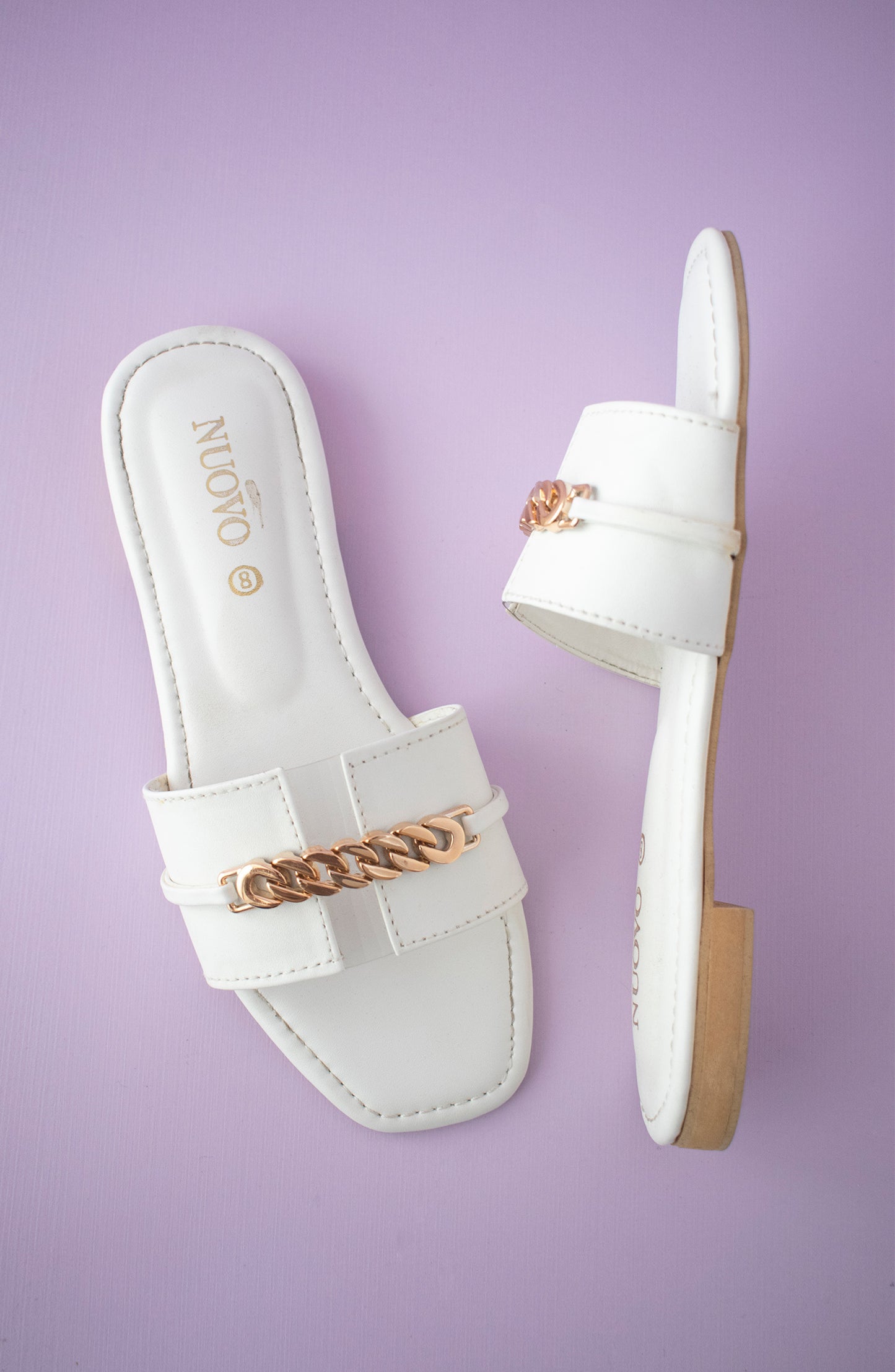 ORFS-22-006 WHITE MIX  FOOTWEAR FLAT SANDALS