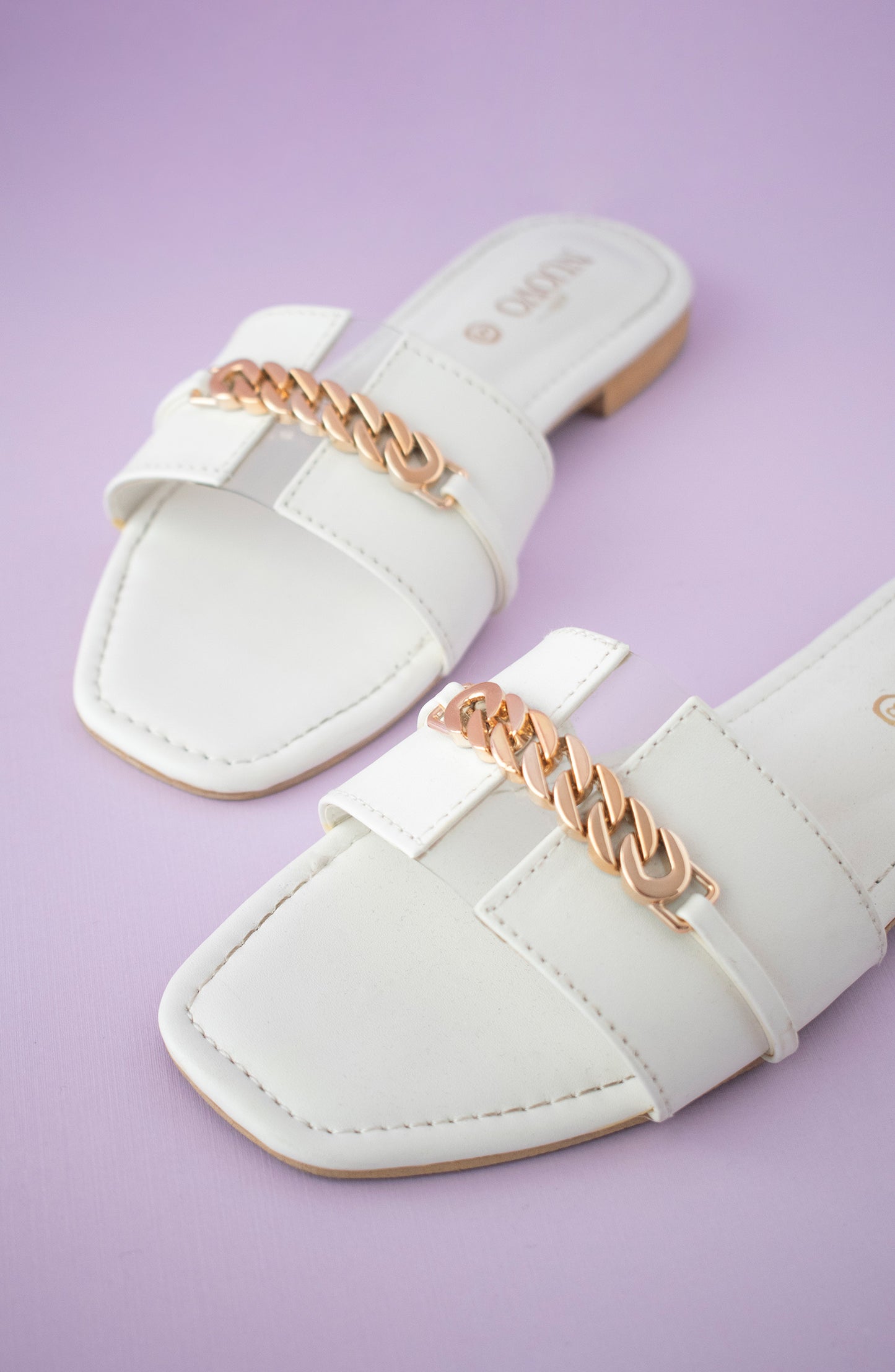 ORFS-22-006 WHITE MIX  FOOTWEAR FLAT SANDALS