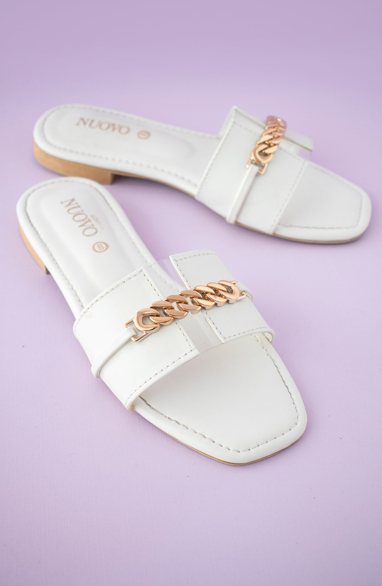 ORFS-22-006 WHITE MIX  FOOTWEAR FLAT SANDALS