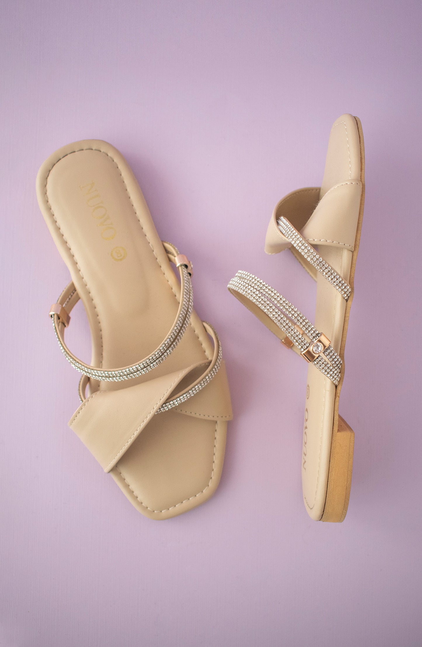 ORFS-22-007 OFF WHITE MIX  FOOTWEAR FLAT SANDALS