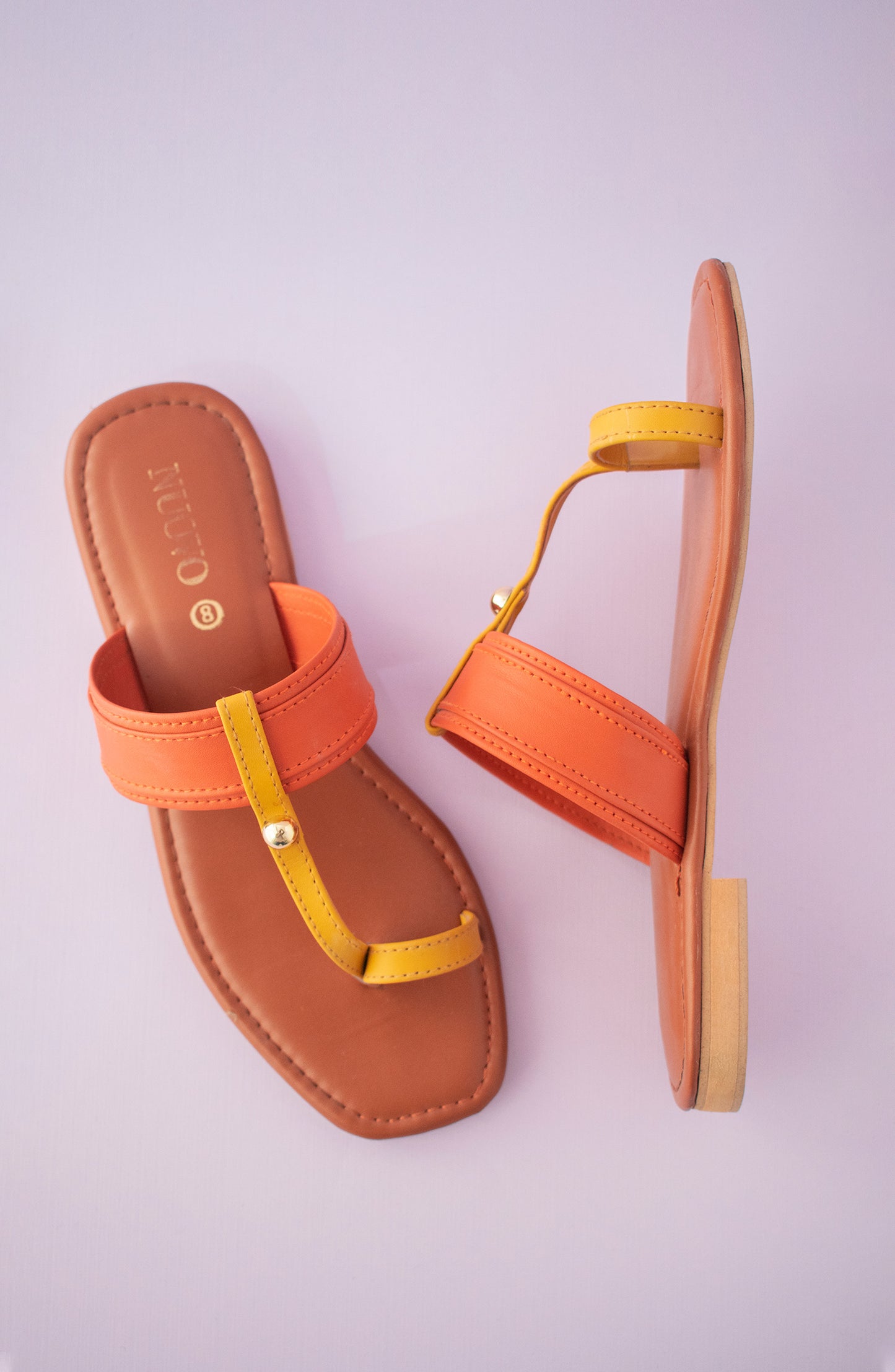 ORFS-22-004 BROWN MIX  FOOTWEAR FLAT SANDALS