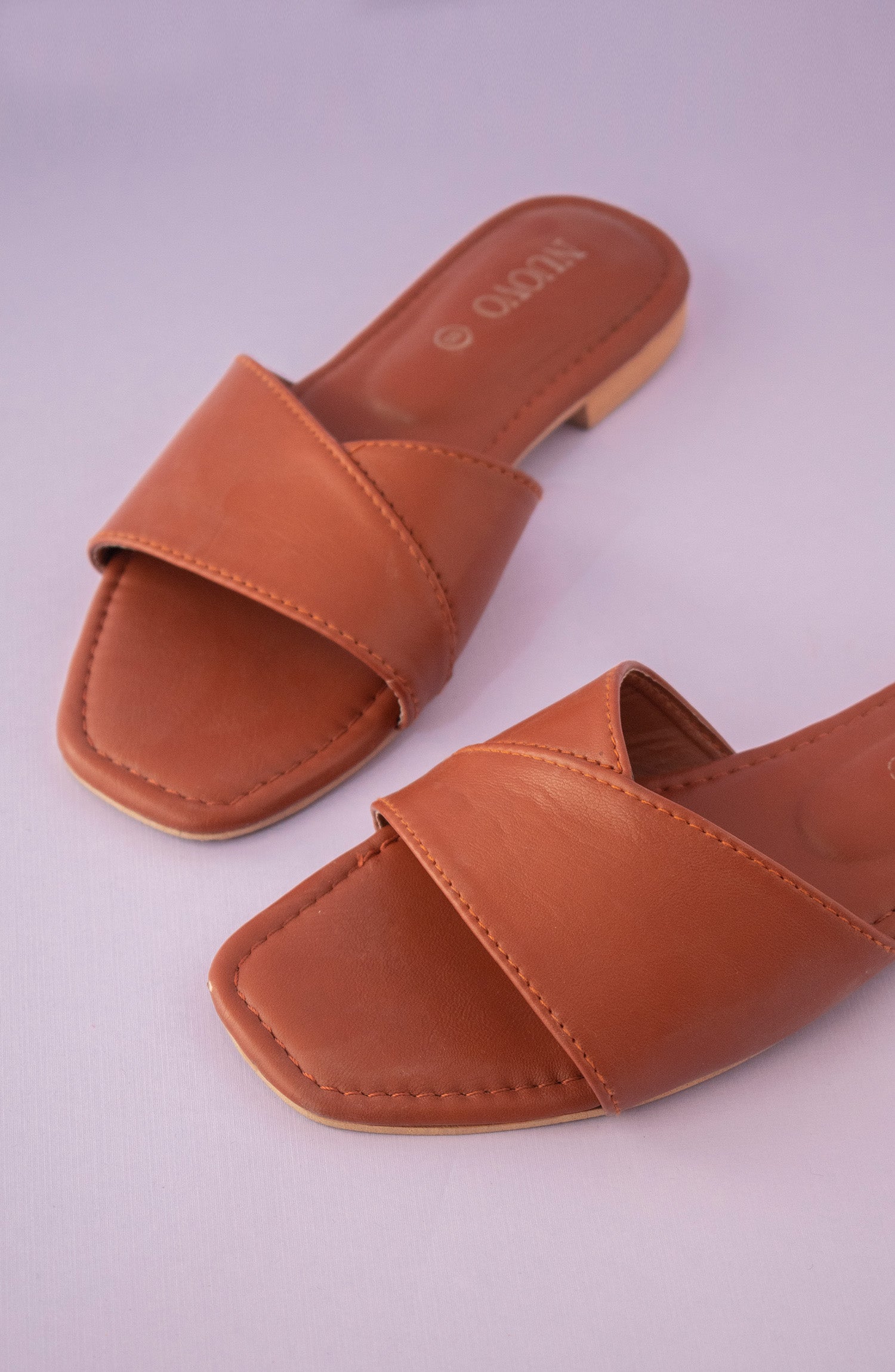 ORFS-22-001 BROWN MIX  FOOTWEAR FLAT SANDALS