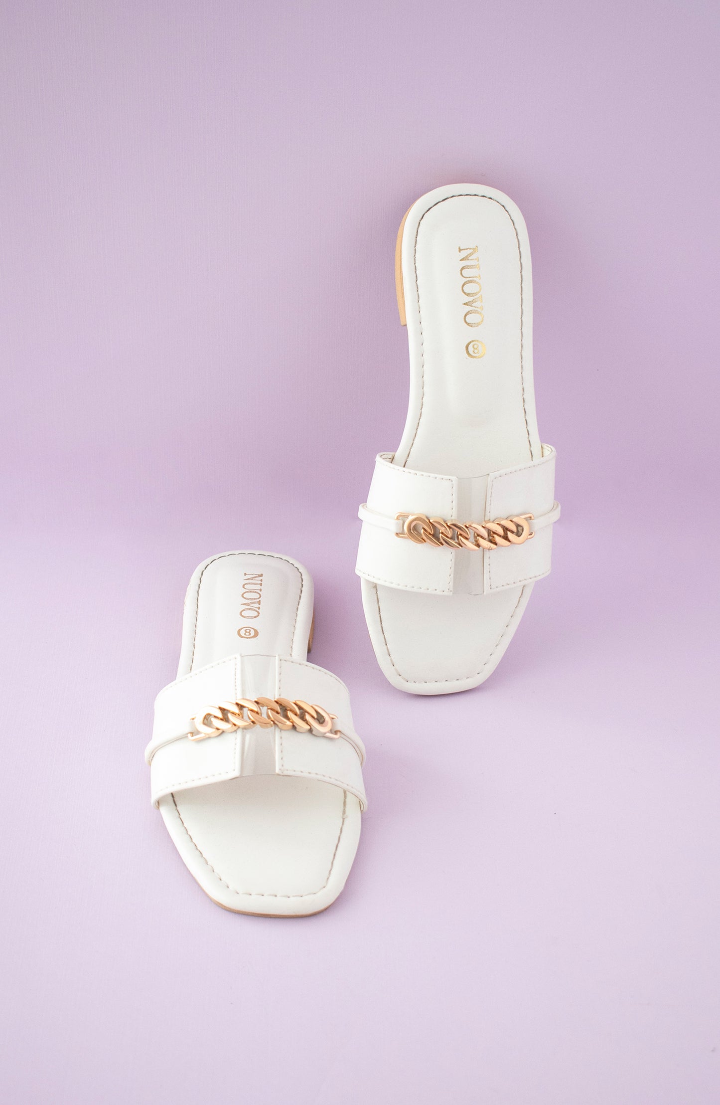 ORFS-22-006 WHITE MIX  FOOTWEAR FLAT SANDALS