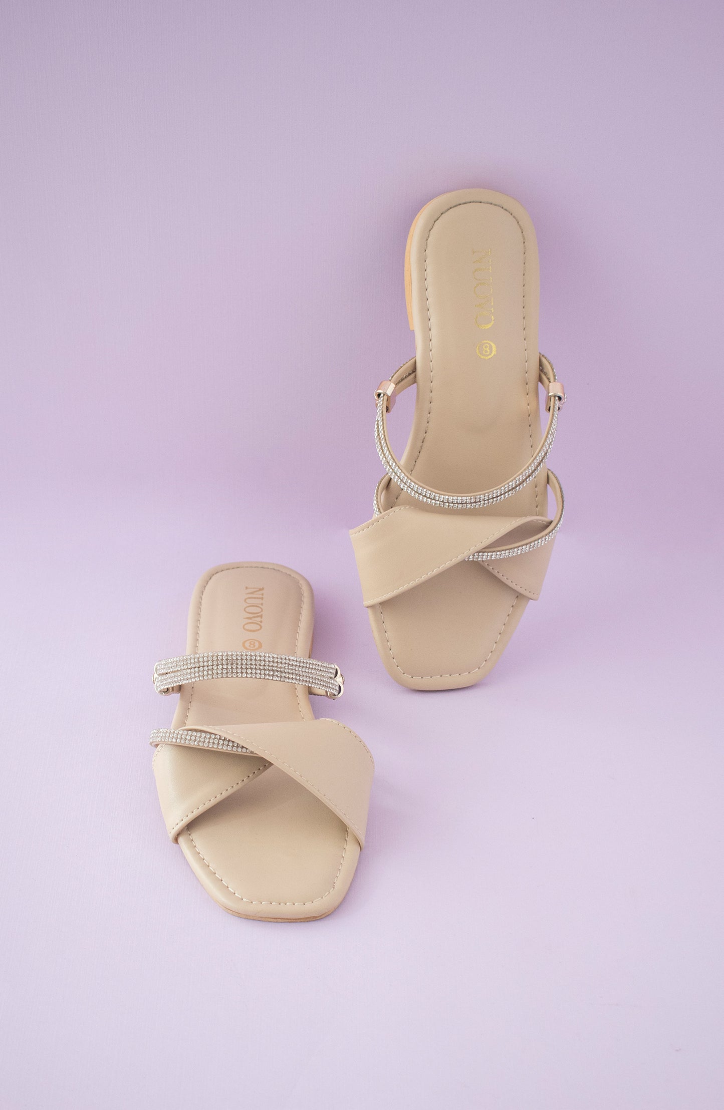 ORFS-22-007 OFF WHITE MIX  FOOTWEAR FLAT SANDALS