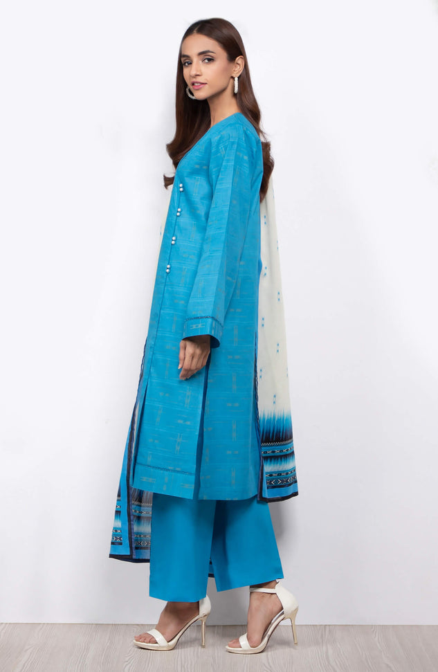 Unstitched 3 Piece Dyed Jacquard Suit