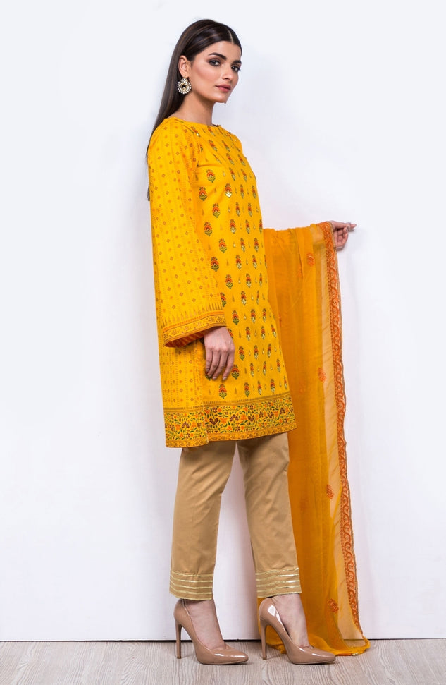 Unstitched 3 Piece Embroidered Lawn Suit