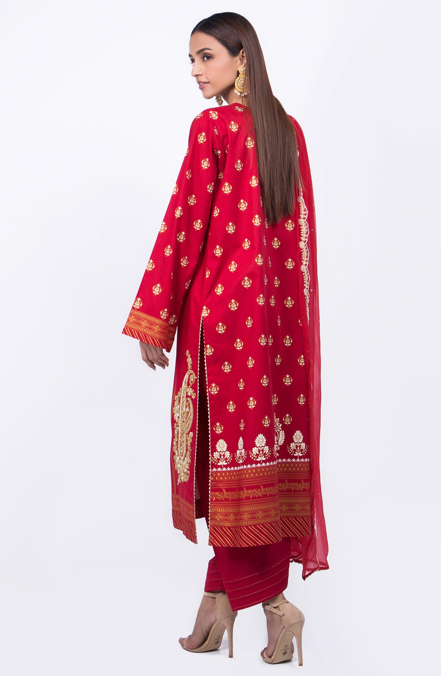 Unstitched 3 Piece Festive Embroidered Suit