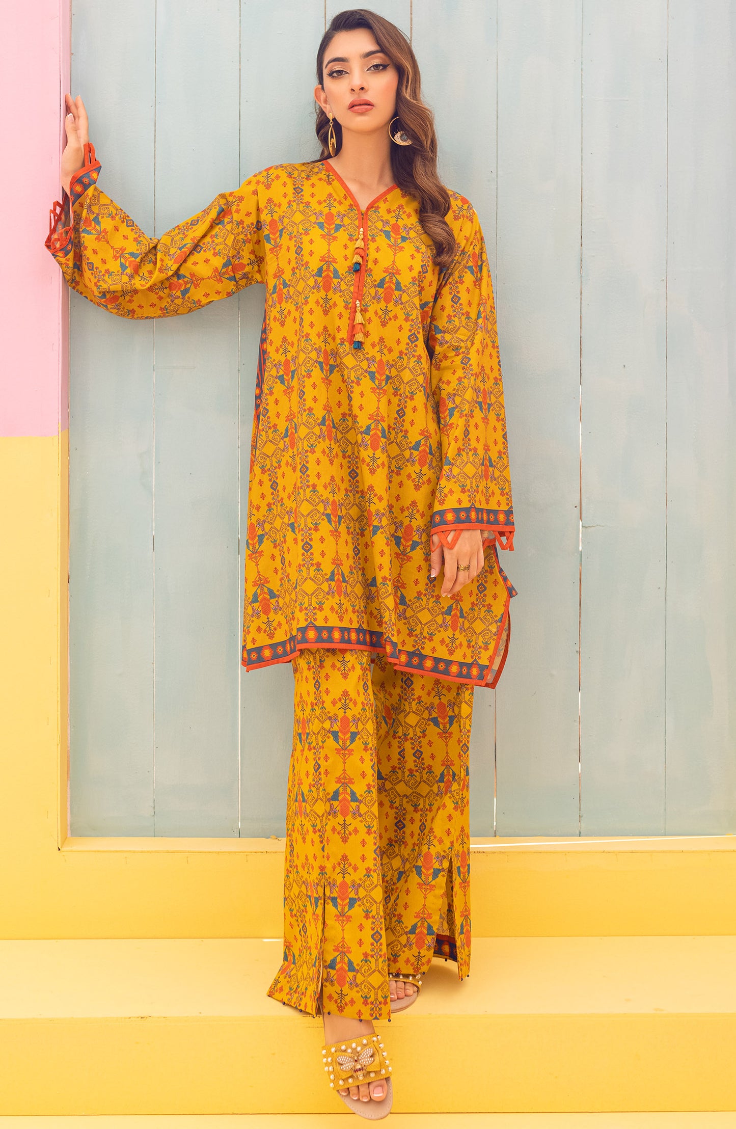 Unstitched 1 Piece Printed Lawn Shirt