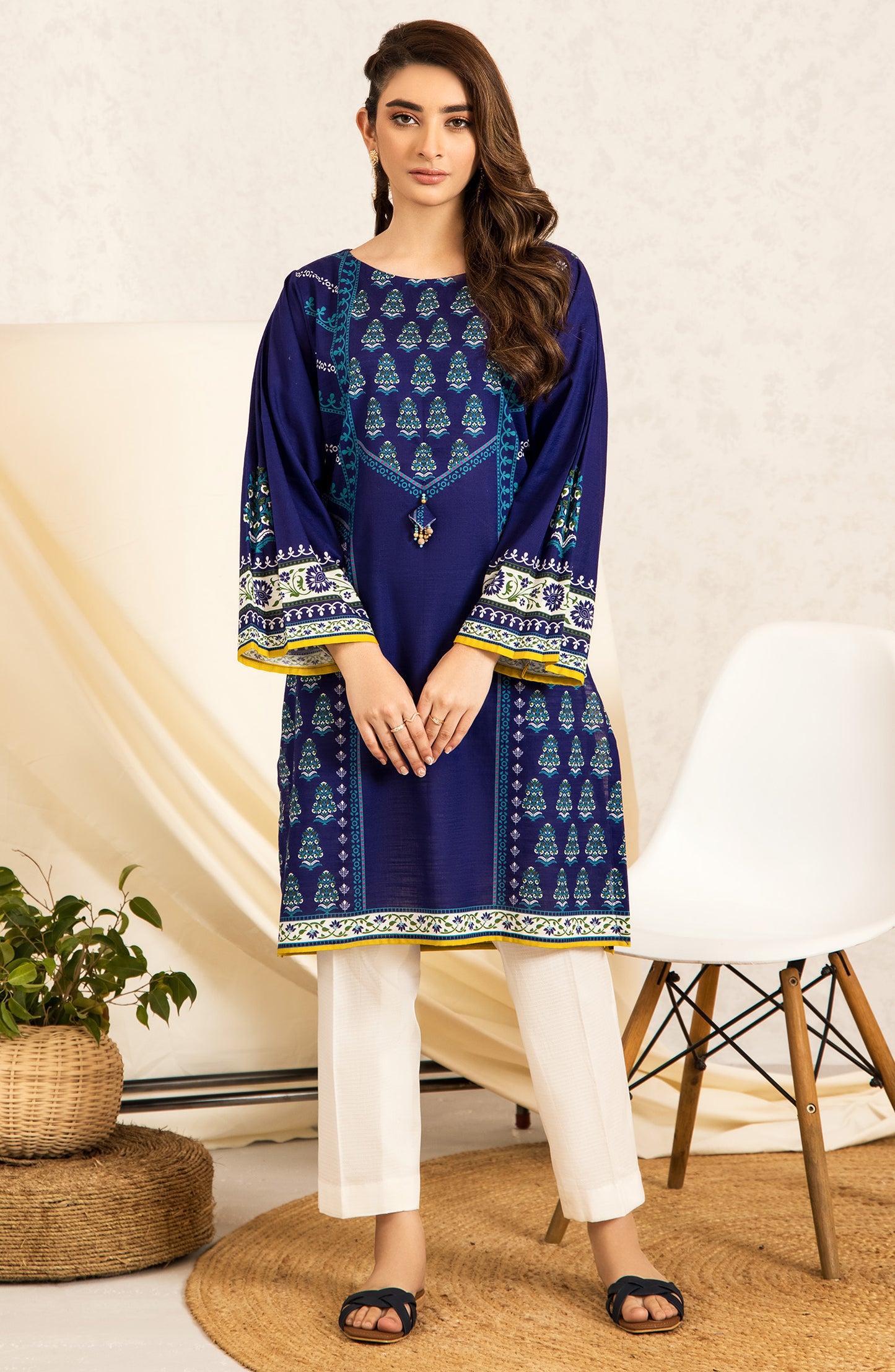 Stitched 1 Piece Printed Khaddar Shirt