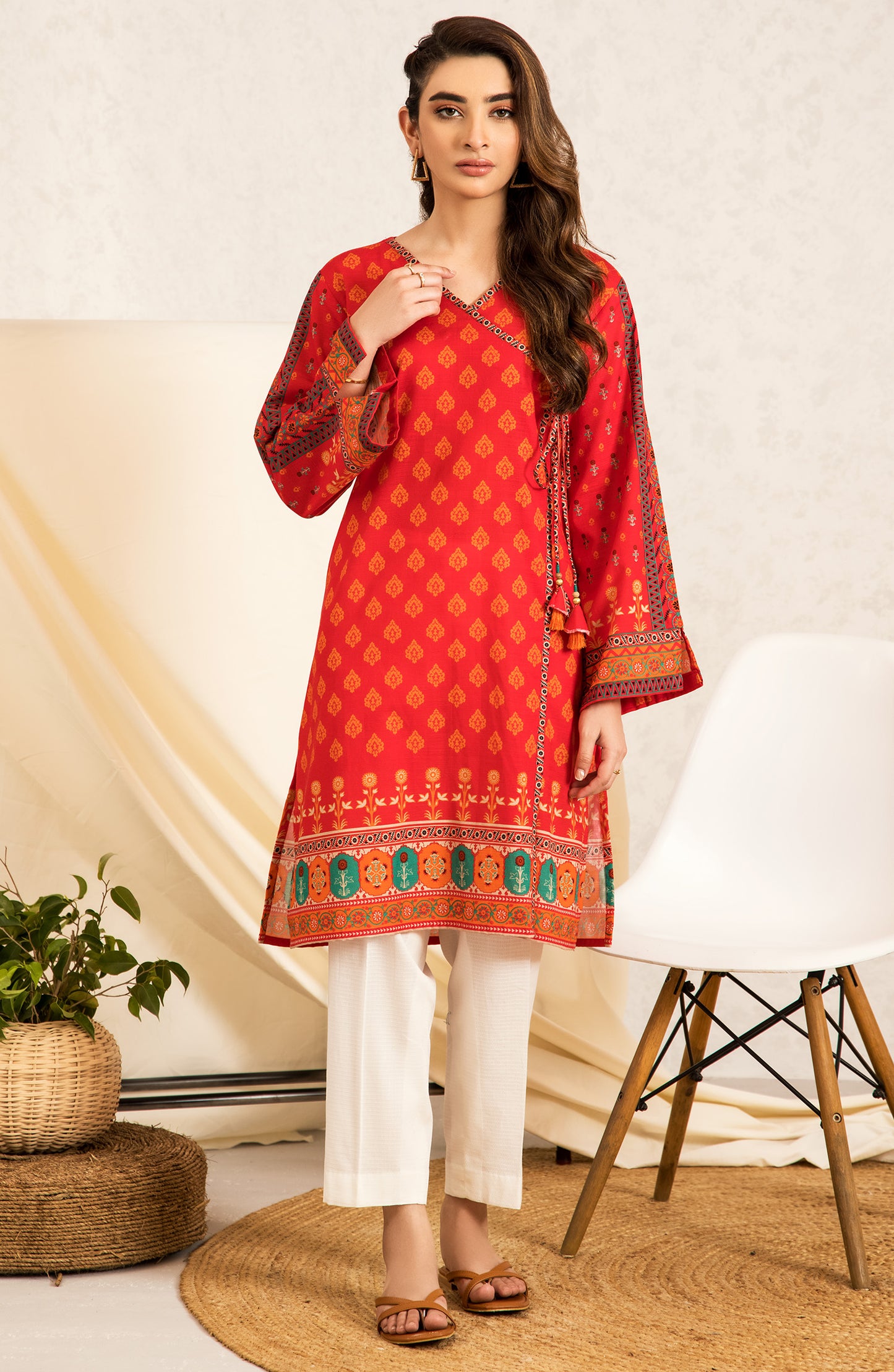Stitched 1 Piece Printed Khaddar Shirt