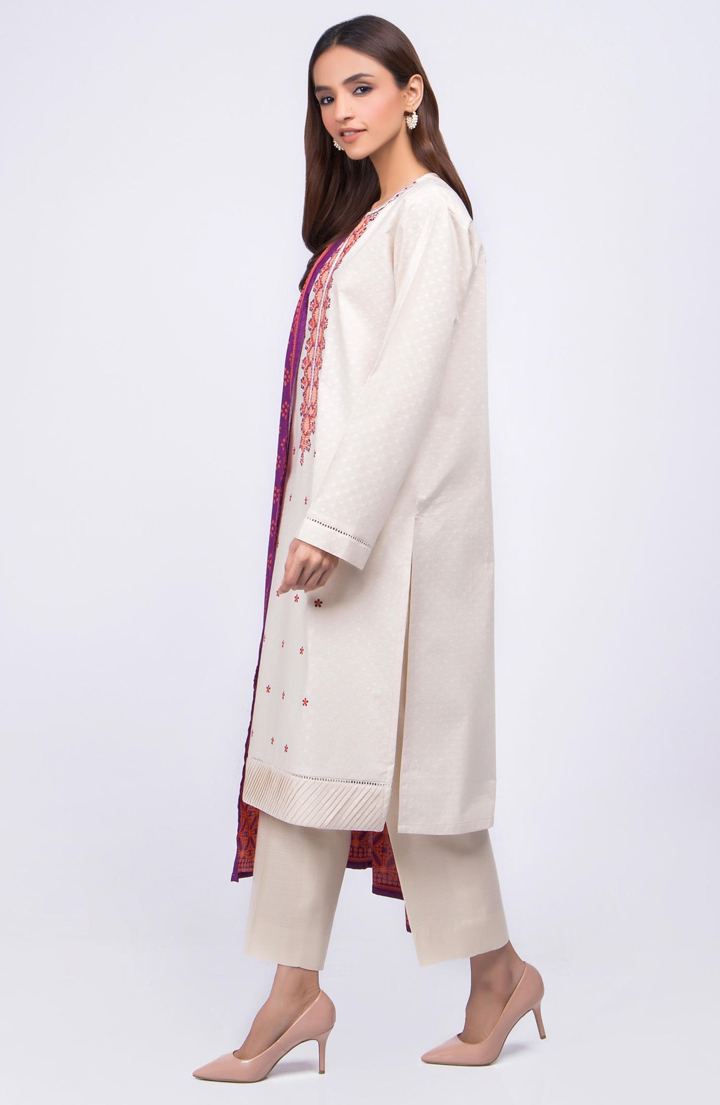 Unstitched 3 Piece Embroidered Lawn Suit