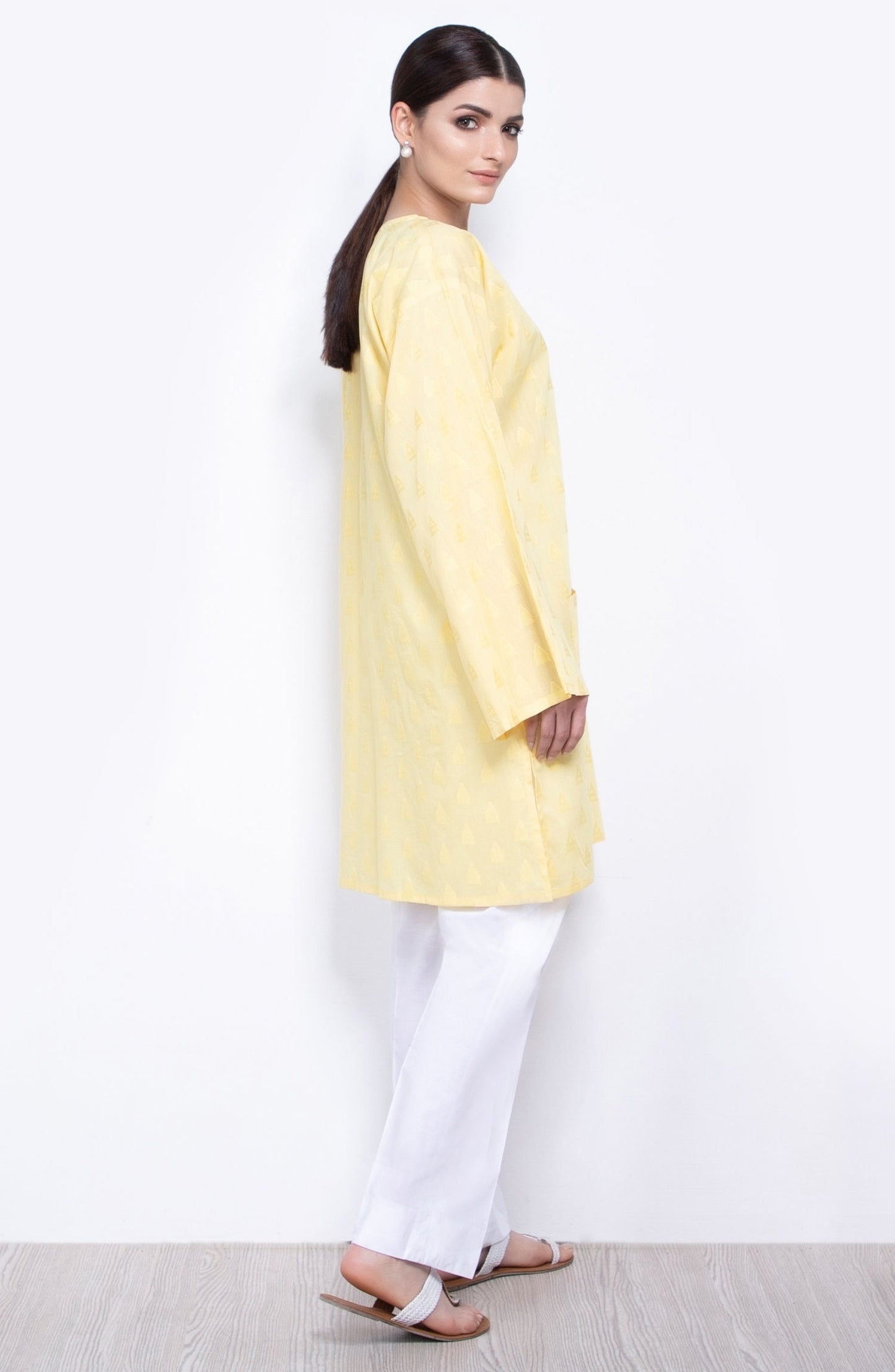 Unstitched 1 Piece Embroidered Jacquard Shirt