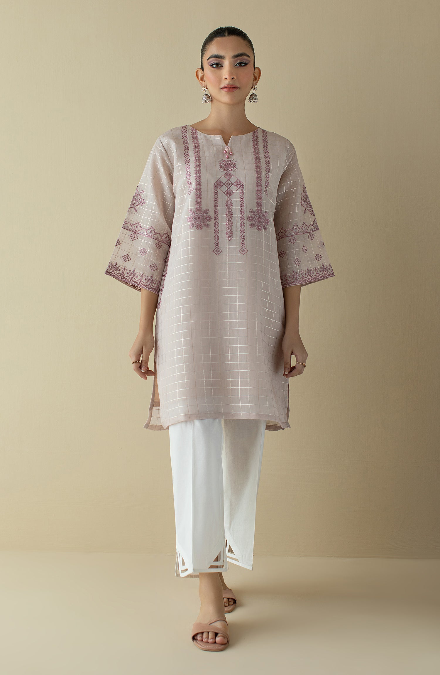 NRHC-138/S BEIGE PAPER COTTON SCSHIRT READY TO WEAR SHIRT