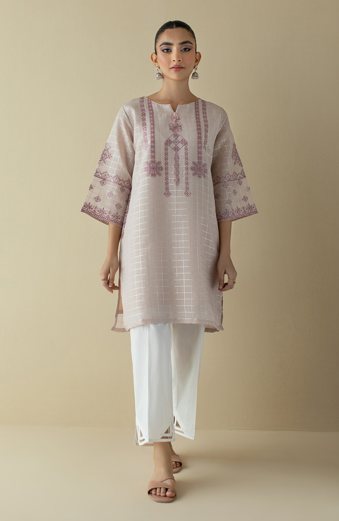 NRHC-138/S BEIGE PAPER COTTON SCSHIRT READY TO WEAR SHIRT