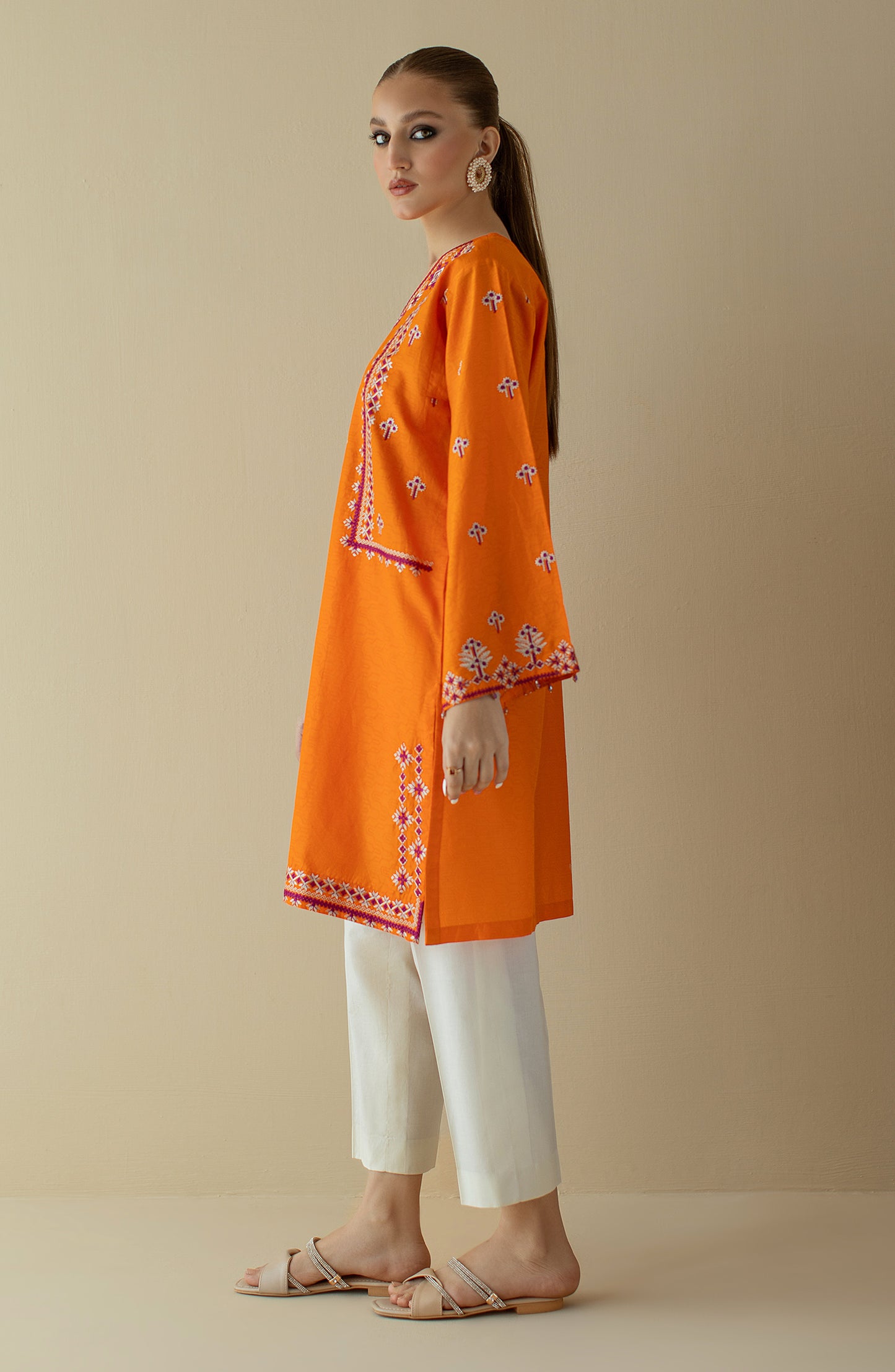 NRHC-160/S ORANGE JACQUARD SCSHIRT READY TO WEAR SHIRT